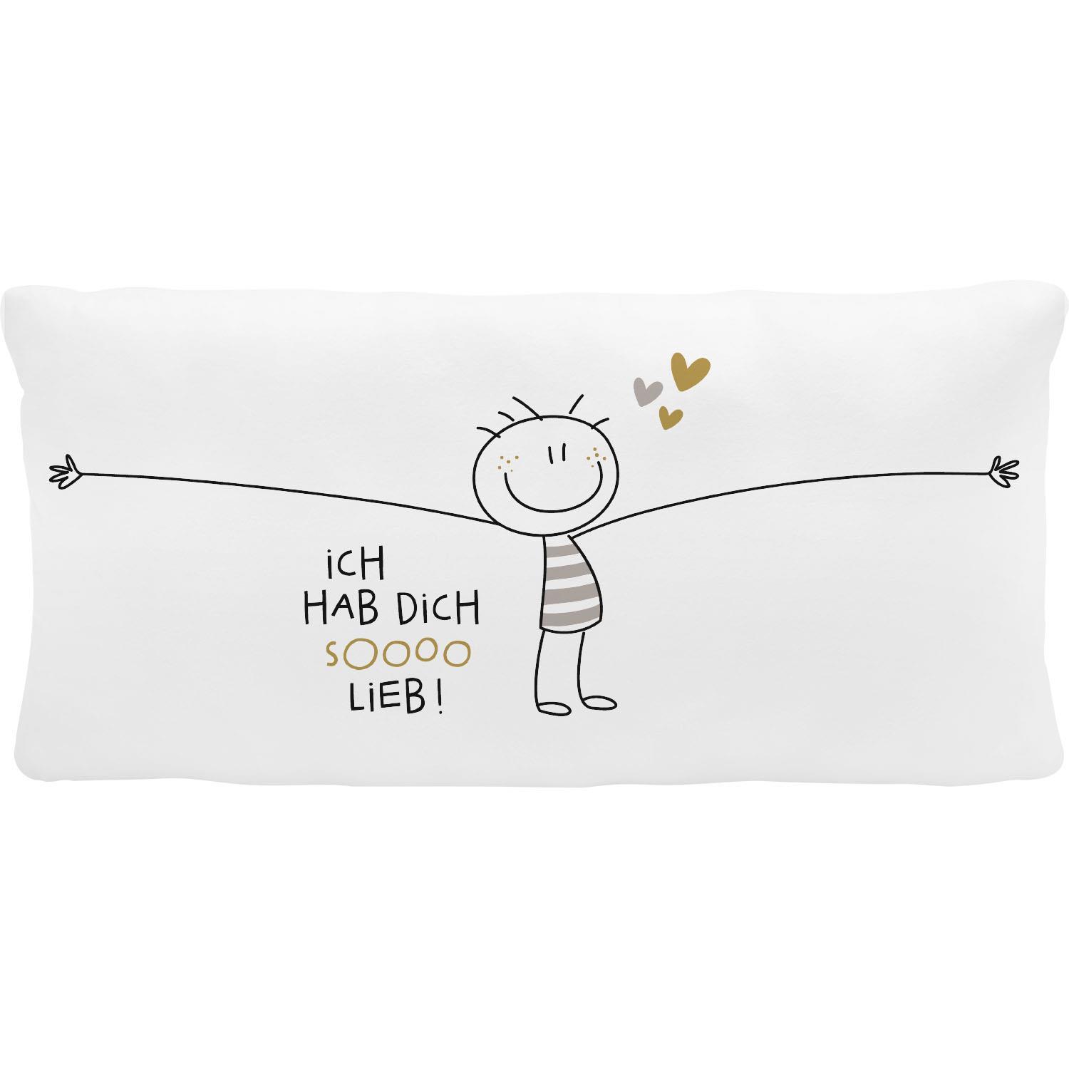 Vorderes Coverbild Plüschkissen "Hab dich sooo lieb"