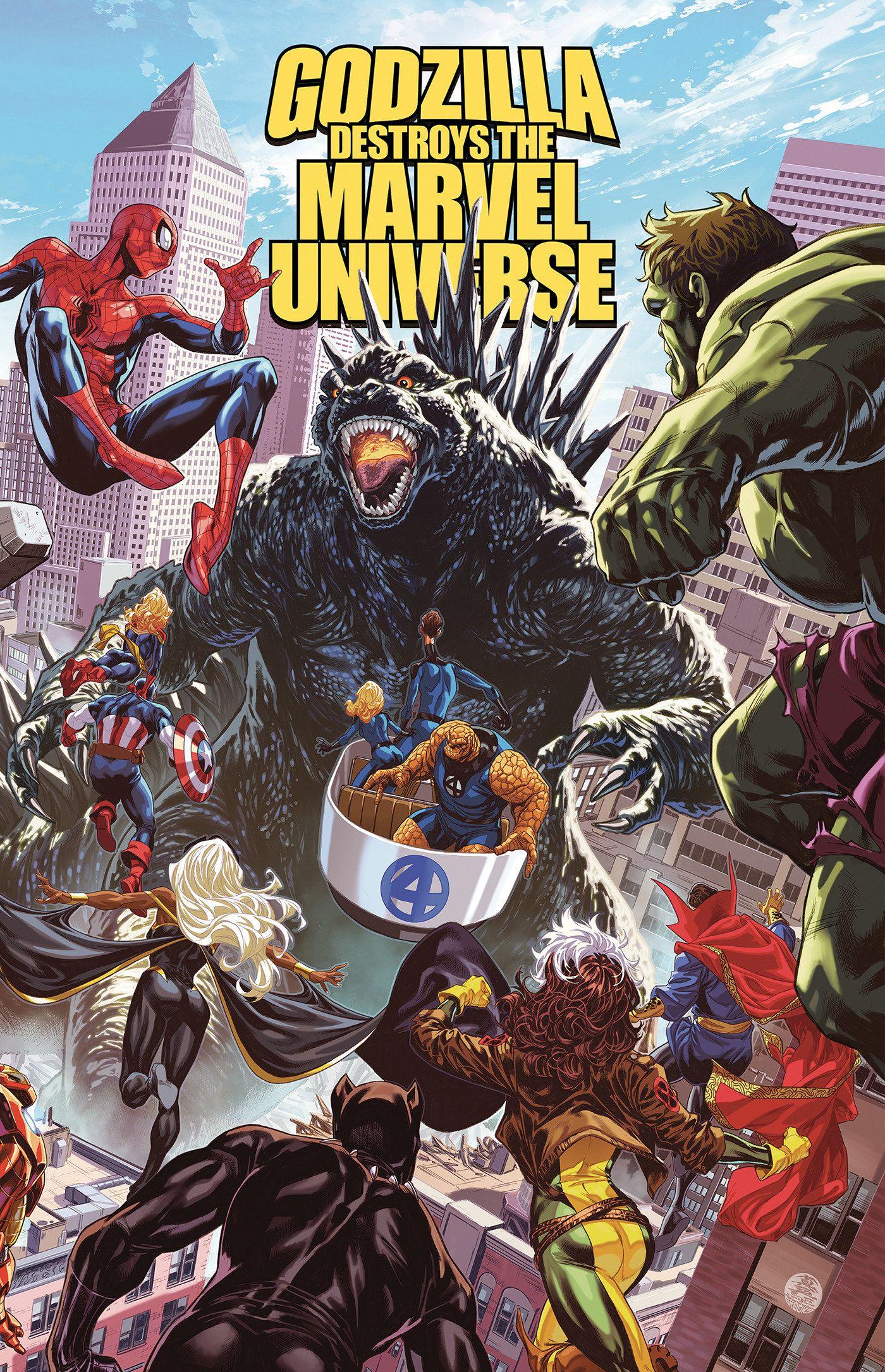 Vorderes Coverbild Godzilla Destroys the Marvel Universe