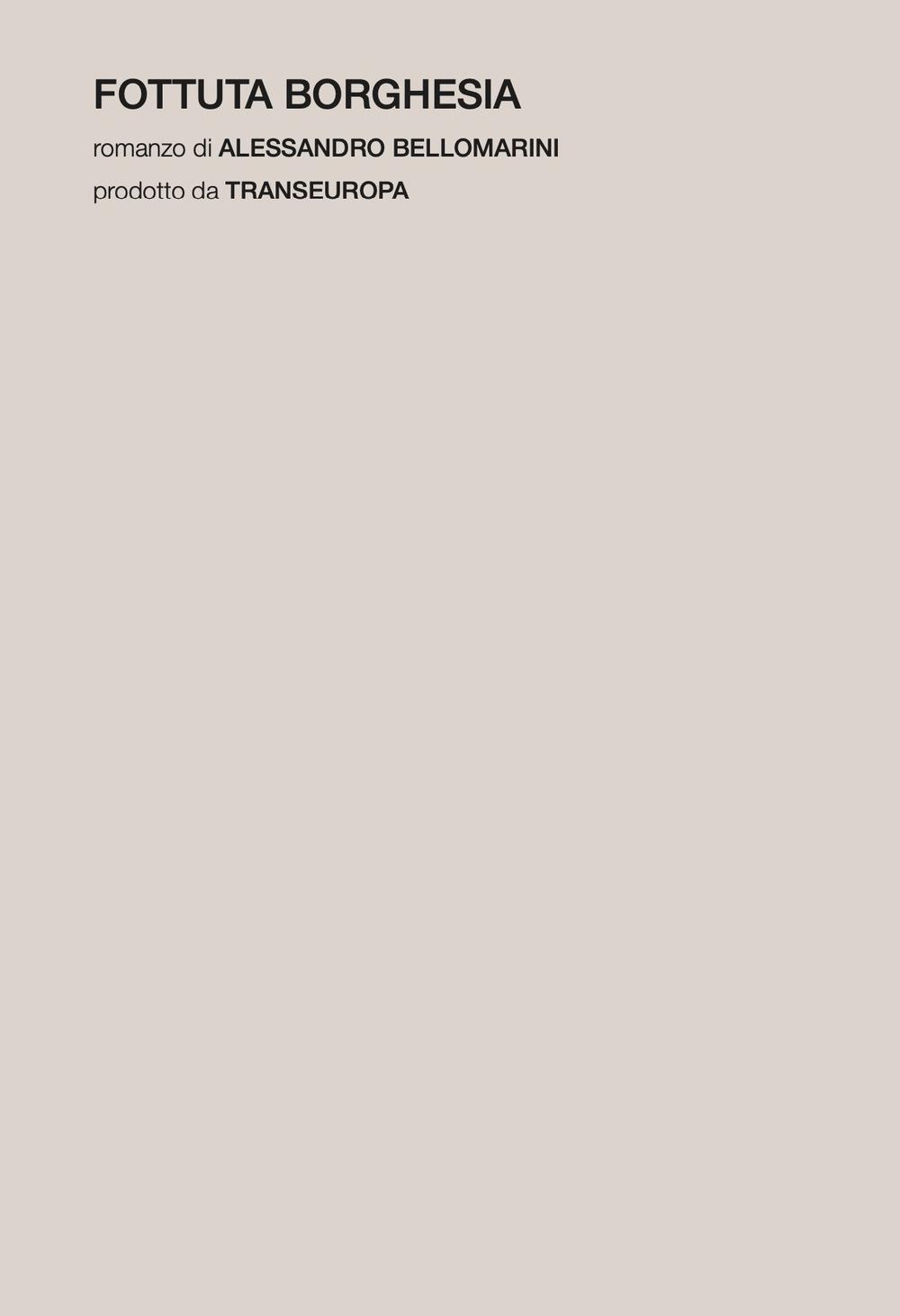 Vorderes Coverbild Fottuta borghesia