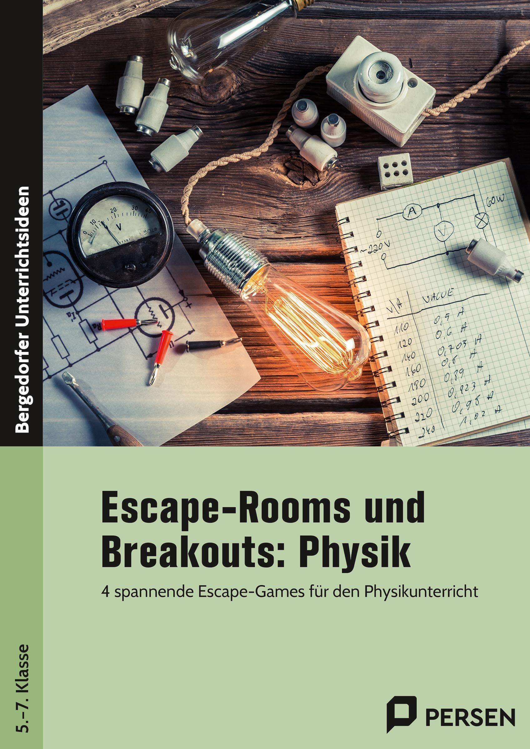 Vorderes Coverbild Escape-Rooms und Breakouts: Physik 5.-7. Klasse