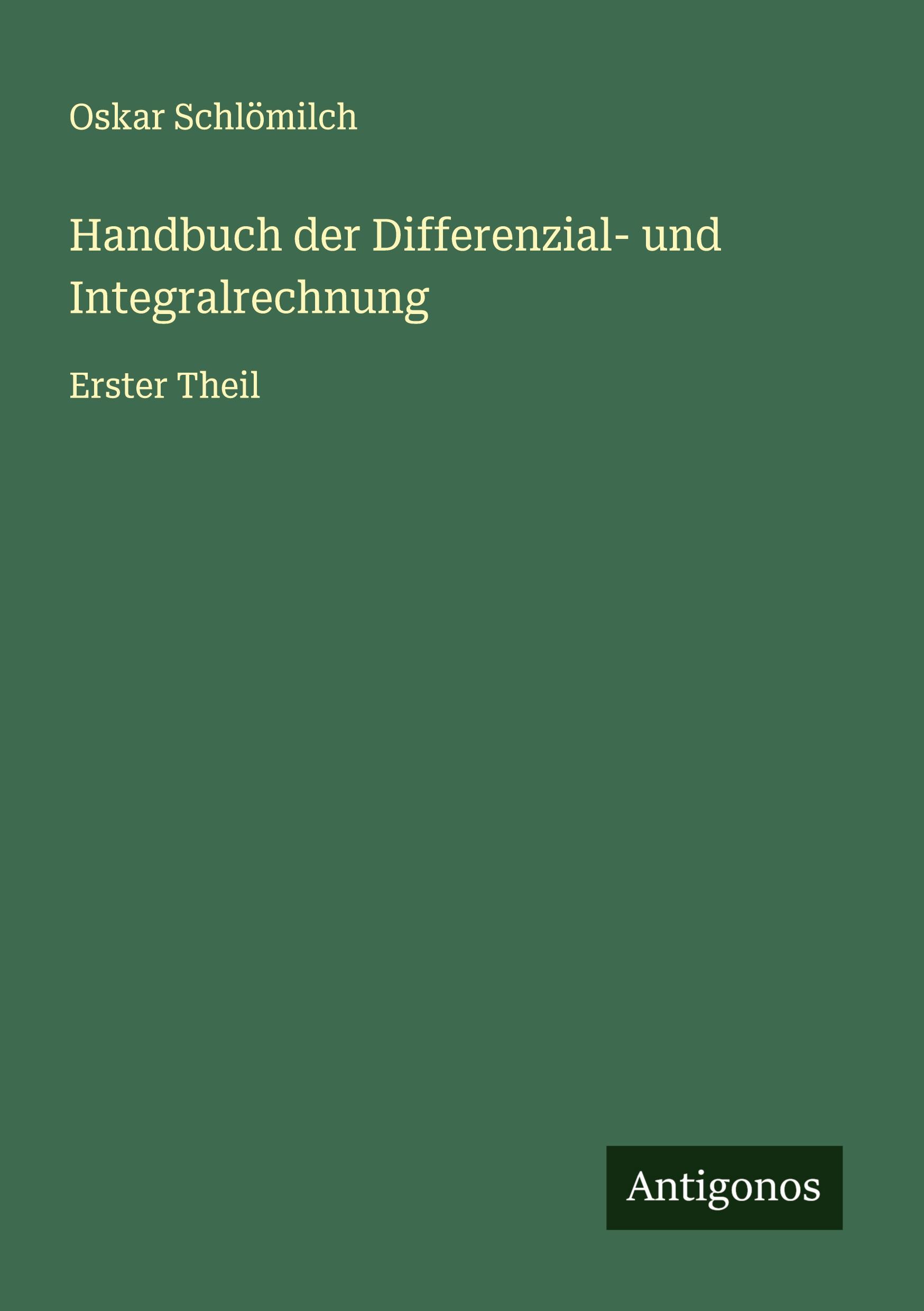 Vorderes Coverbild Handbuch der Differenzial- und Integralrechnung