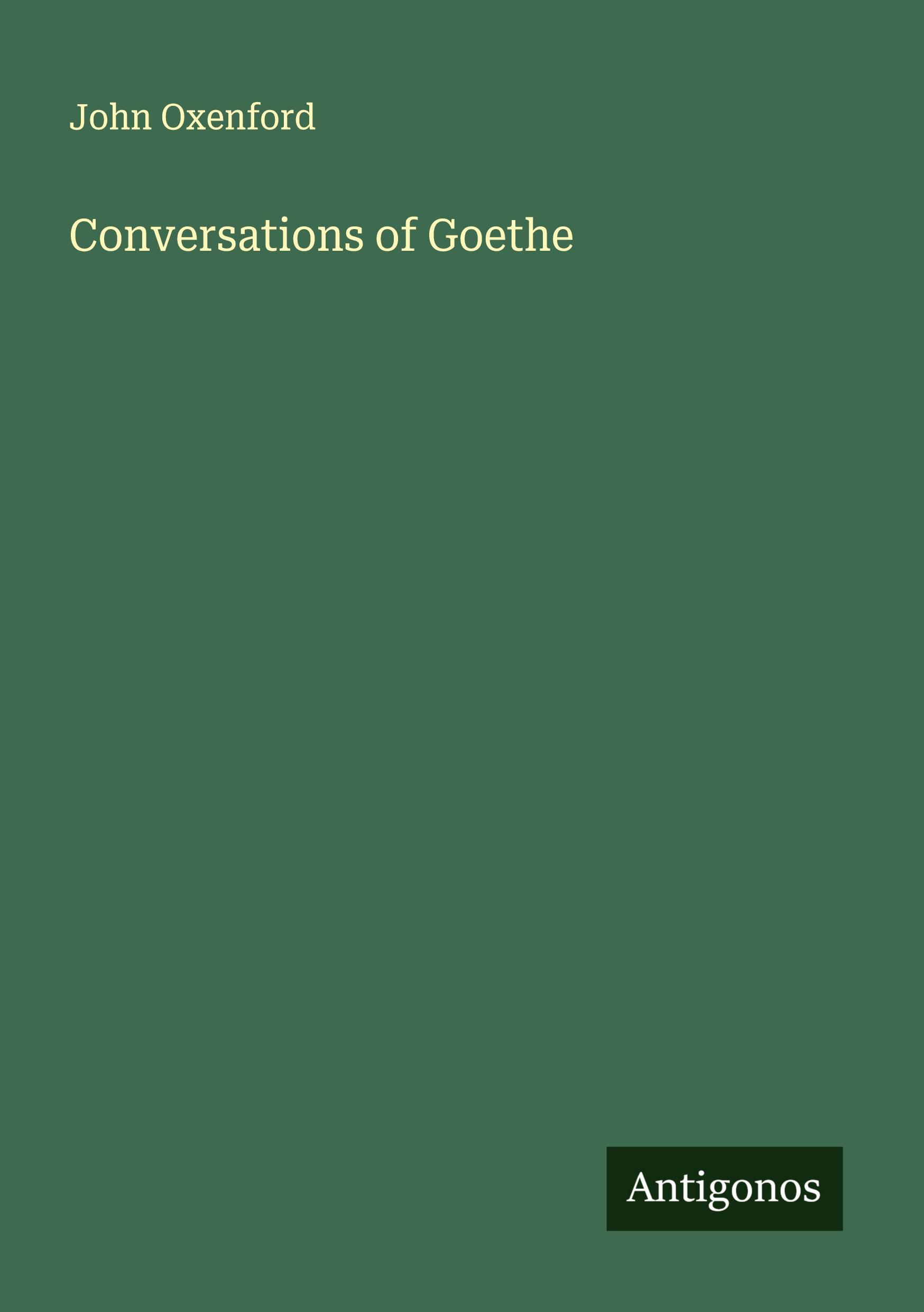 Vorderes Coverbild Conversations of Goethe