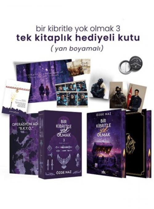 Vorderes Coverbild Bir Kibritle Yok Olmak 3 Ciltli, Hediyeli Yan Boyamali Kutu