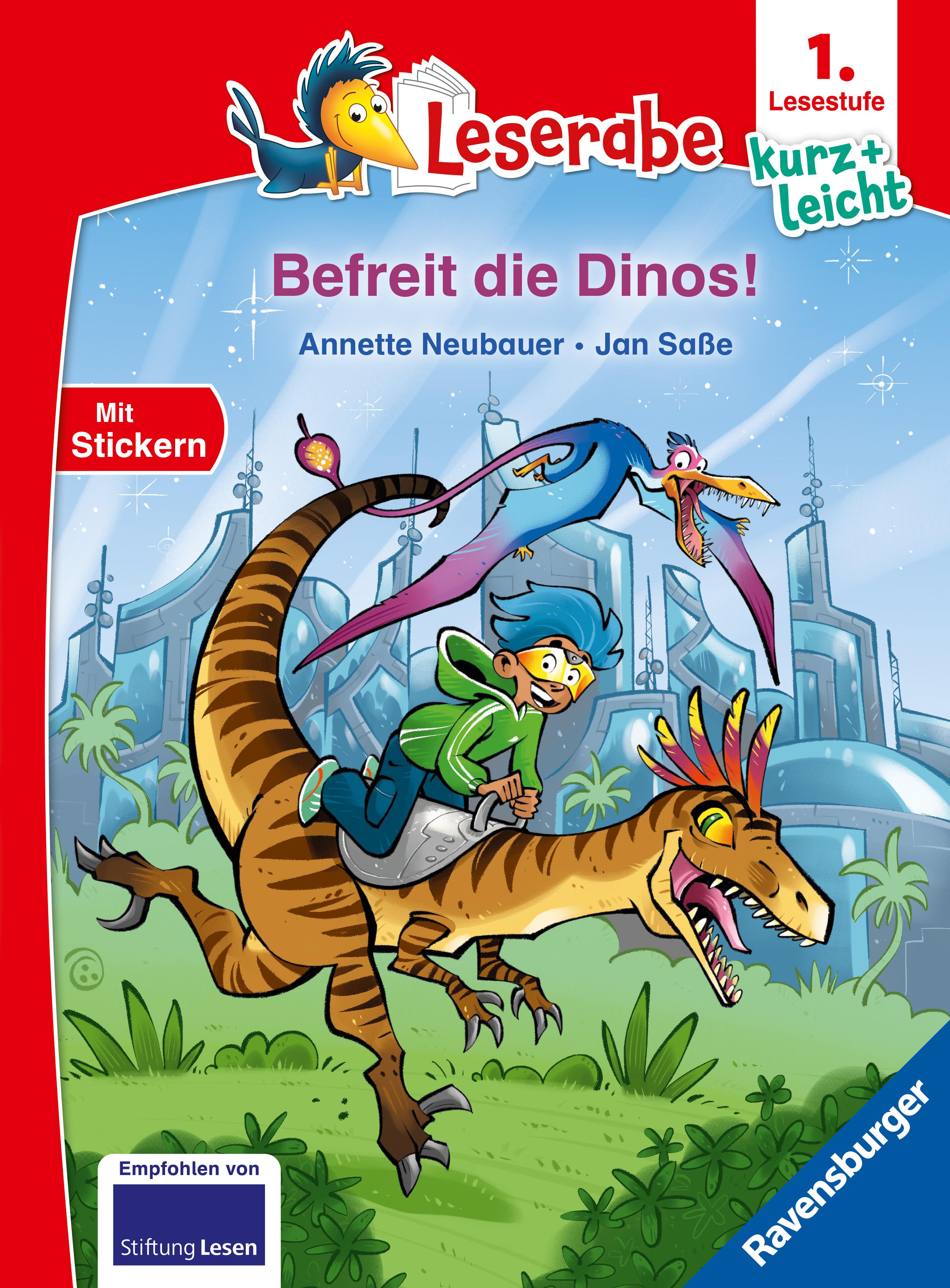 Vorderes Coverbild Leserabe 1. Lesestufe Kurz und leicht - Befreit die Dinos!