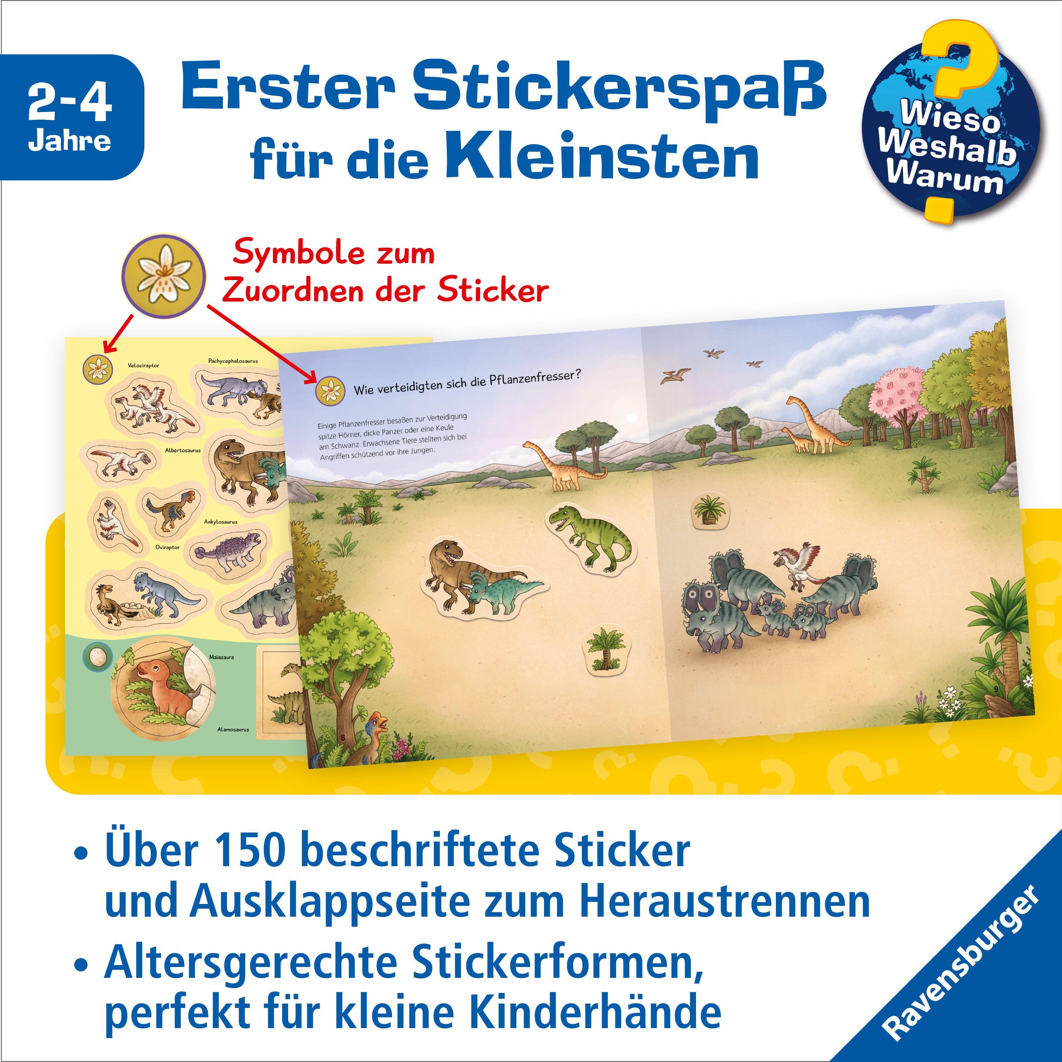 Beispielinhalt (Bild) Wieso? Weshalb? Warum? junior Stickerheft - Dinosaurier