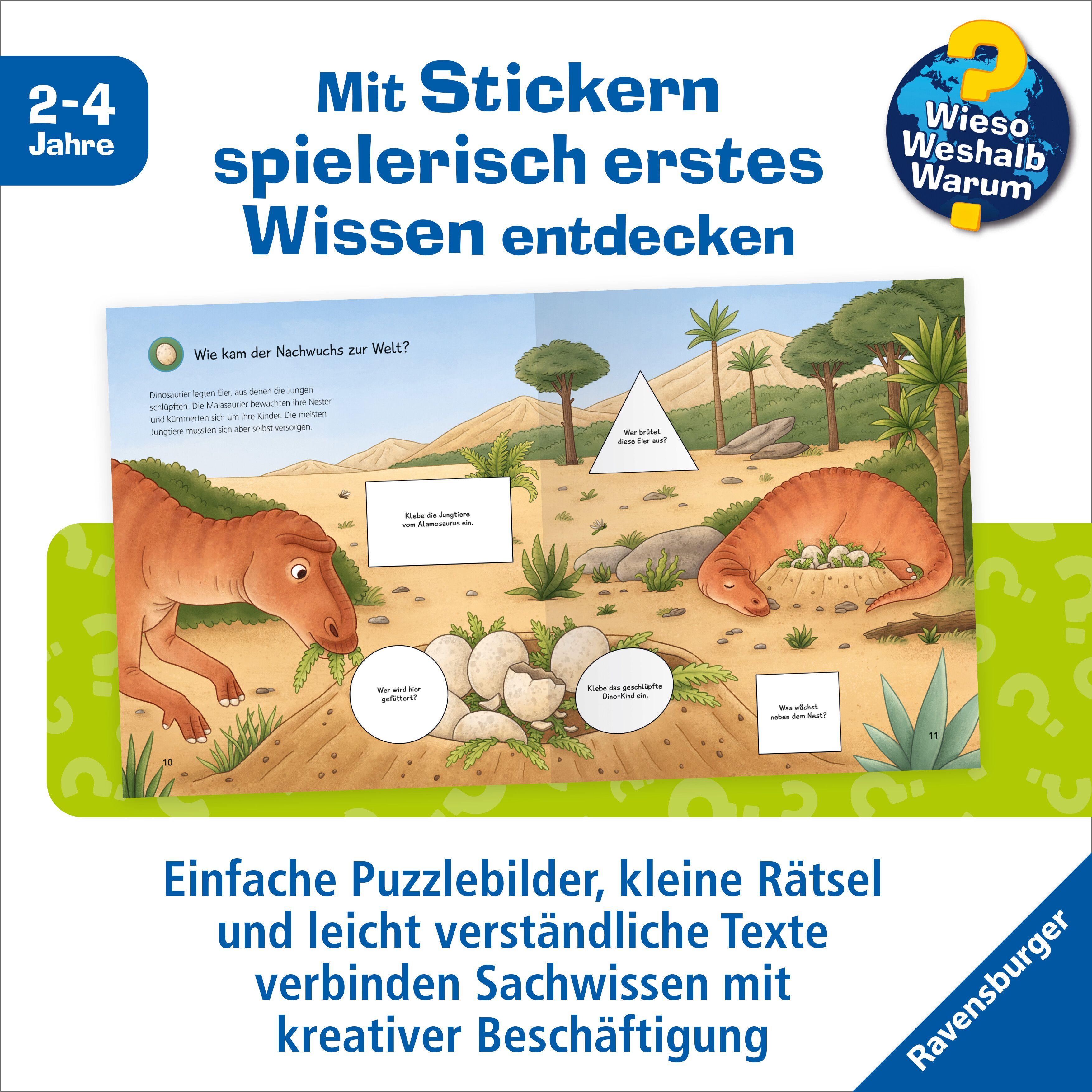 Beispielinhalt (Bild) Wieso? Weshalb? Warum? junior Stickerheft - Dinosaurier