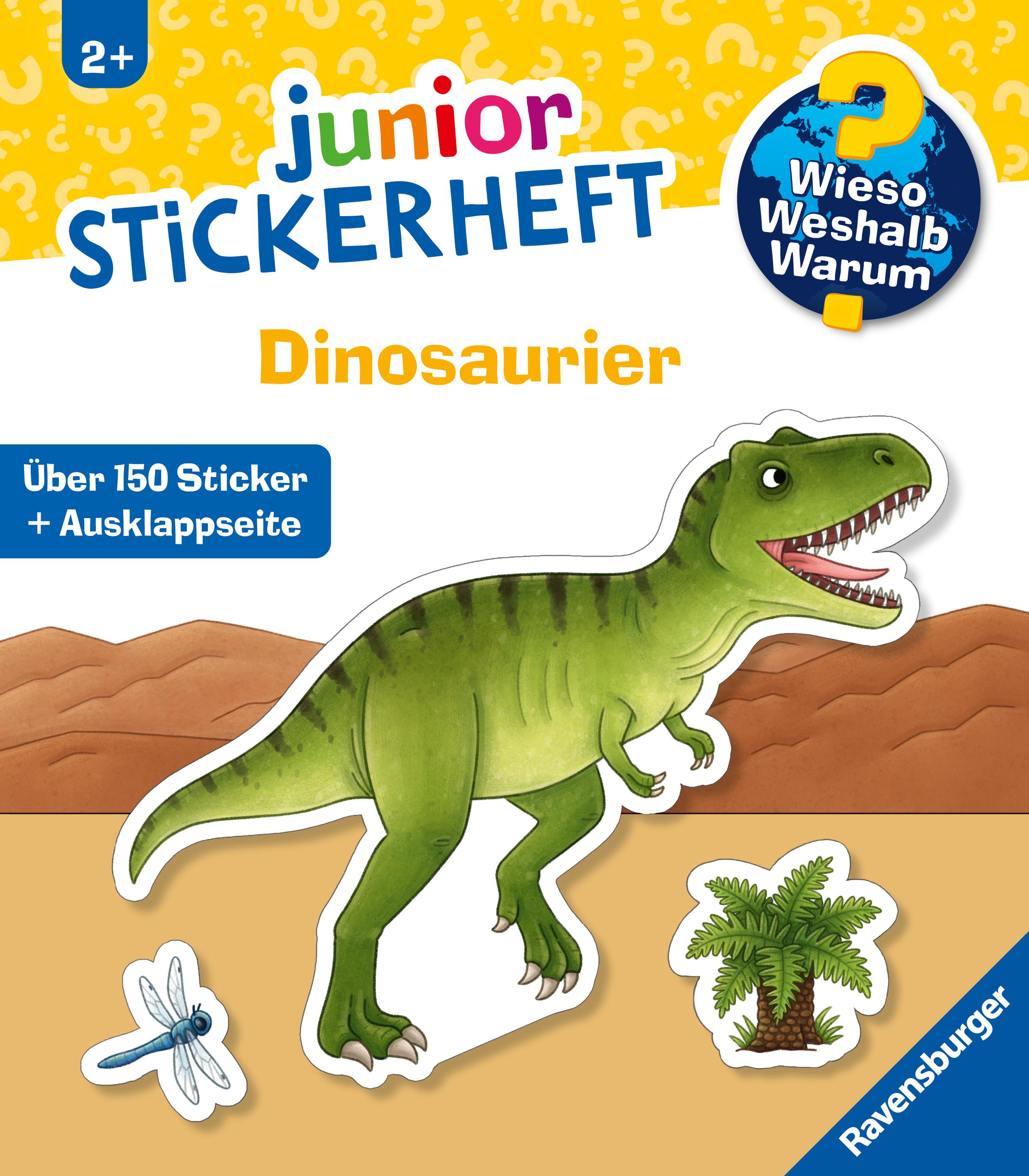 Vorderes Coverbild Wieso? Weshalb? Warum? junior Stickerheft - Dinosaurier