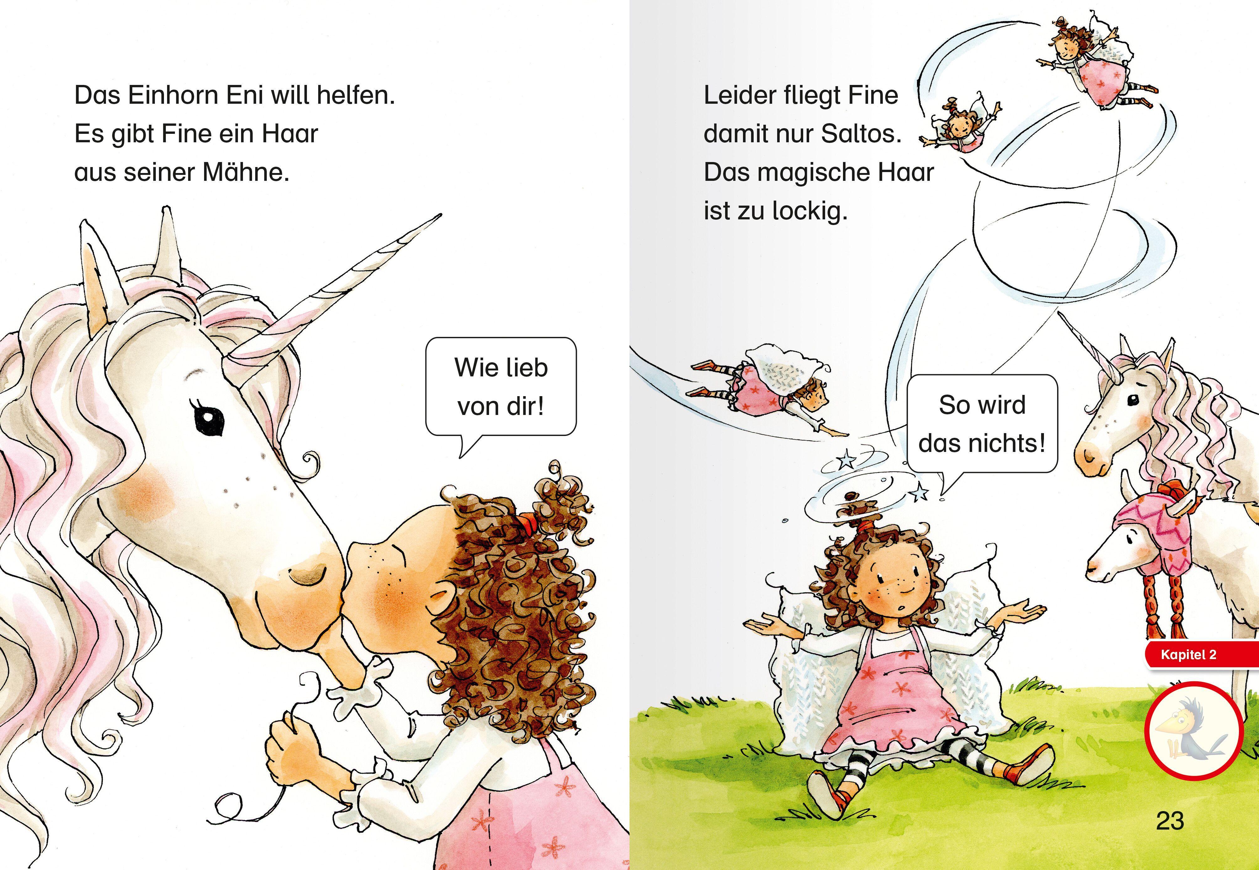 Beispielinhalt (Bild) Leserabe 1. Lesestufe Kurz und leicht - Magische Flügel für Fee Fine