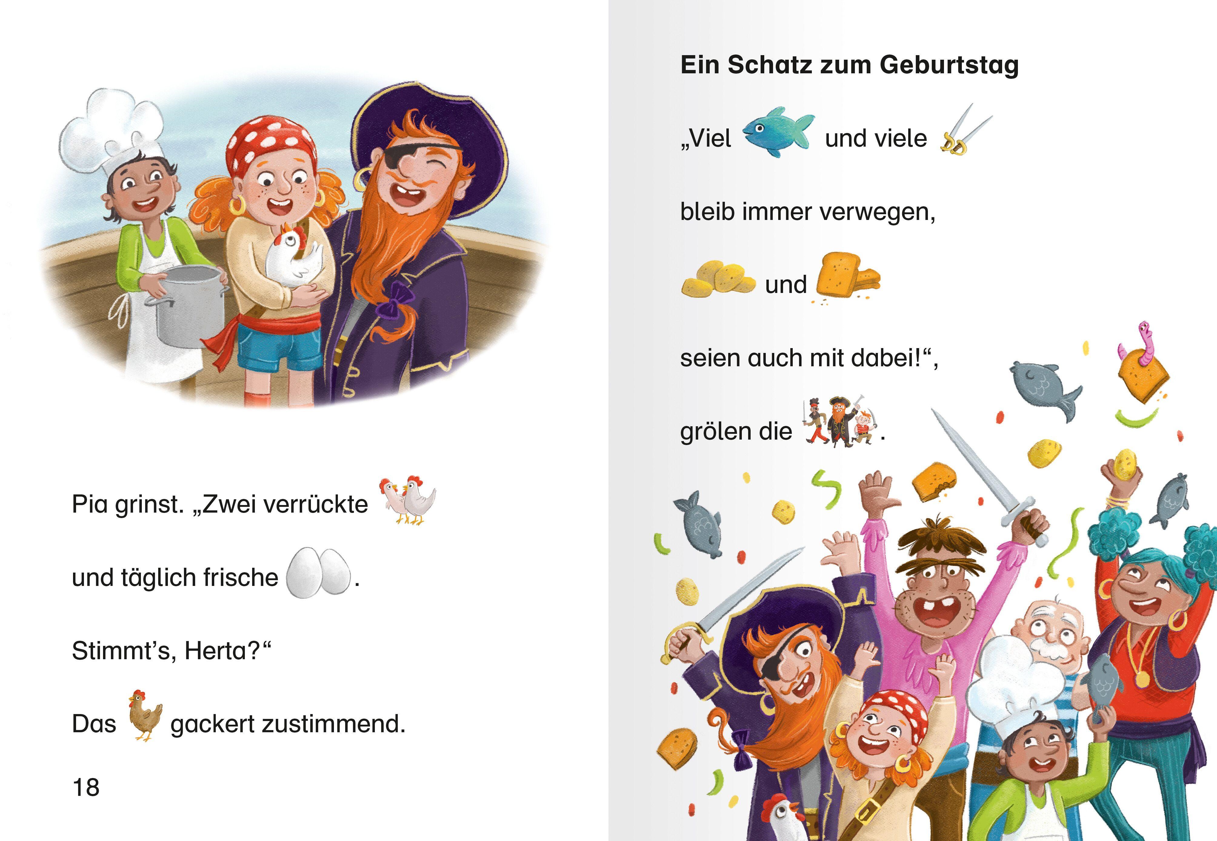 Beispielinhalt (Bild) Leserabe Vor-Lesestufe - Piratin Pia auf Schatzsuche