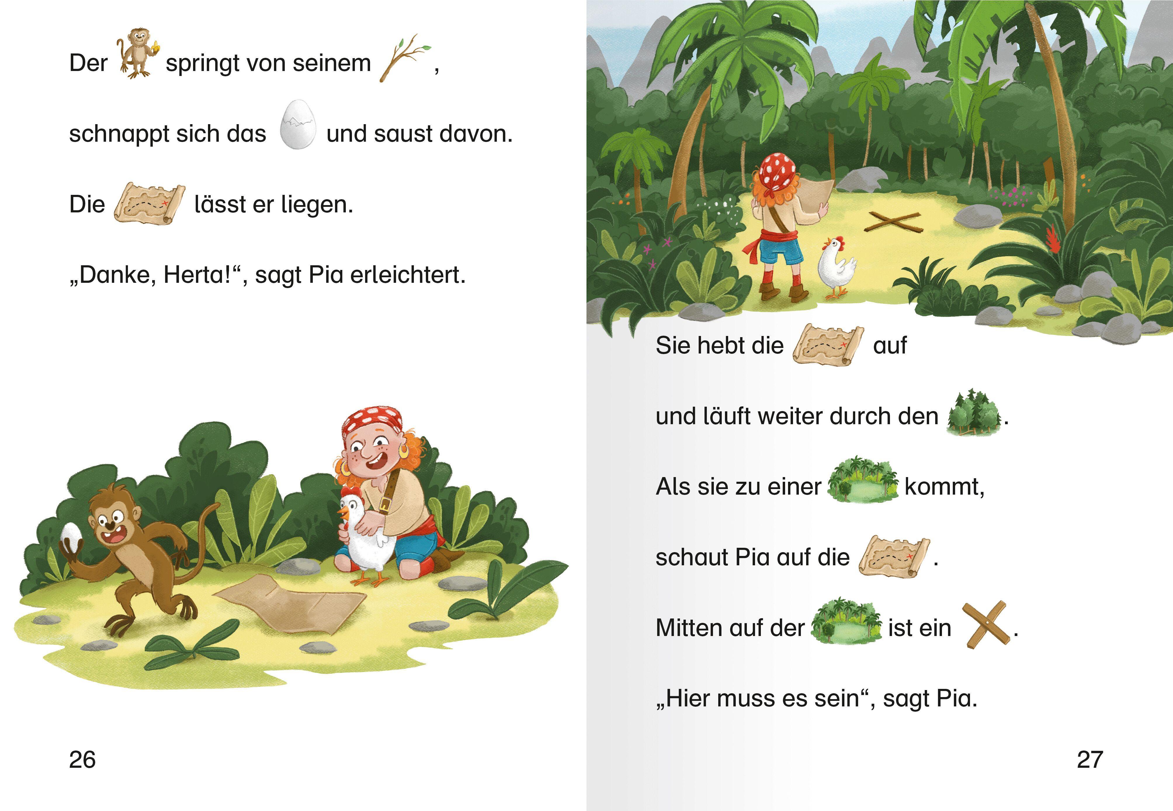 Beispielinhalt (Bild) Leserabe Vor-Lesestufe - Piratin Pia auf Schatzsuche