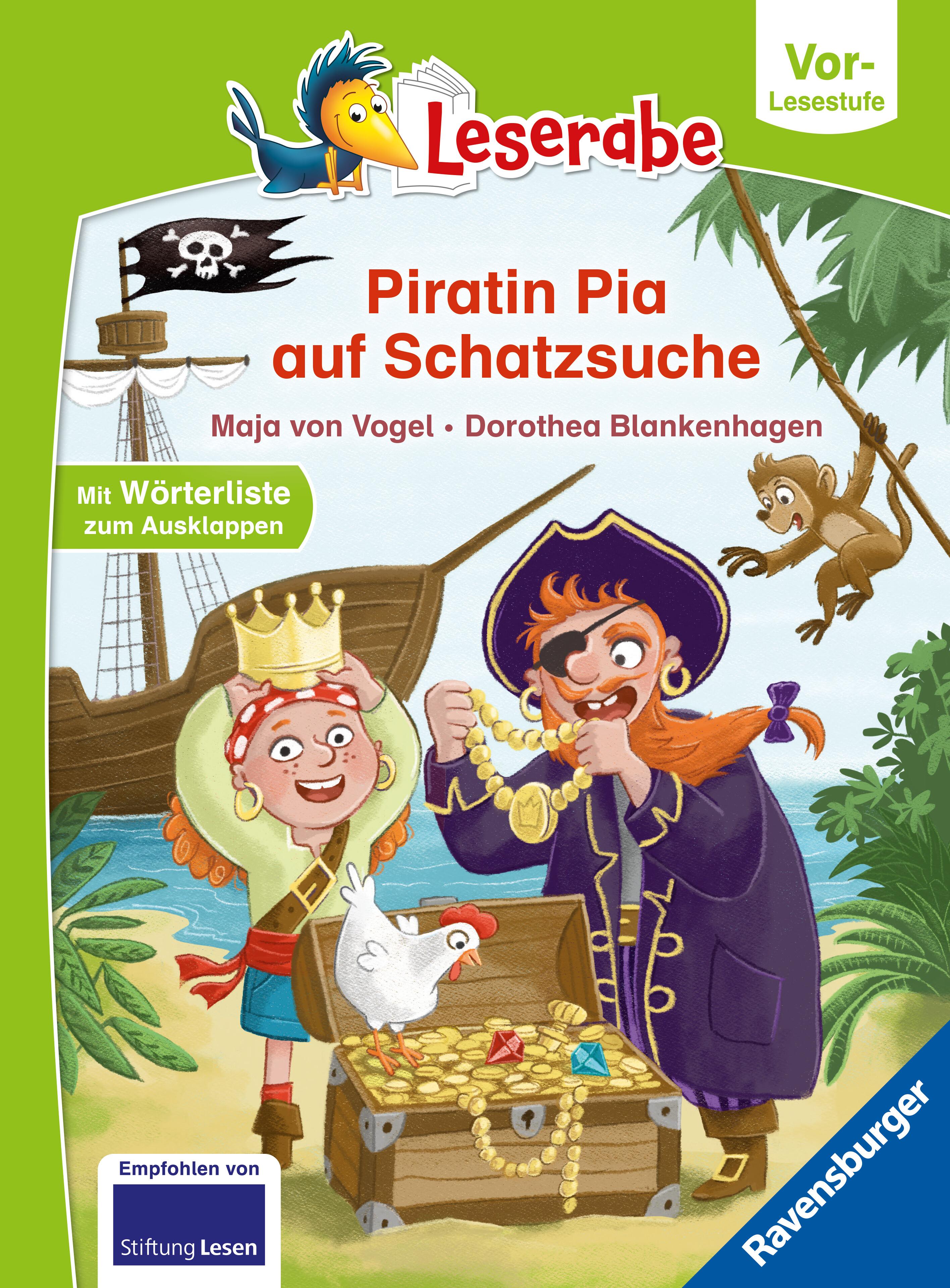 Vorderes Coverbild Leserabe Vor-Lesestufe - Piratin Pia auf Schatzsuche