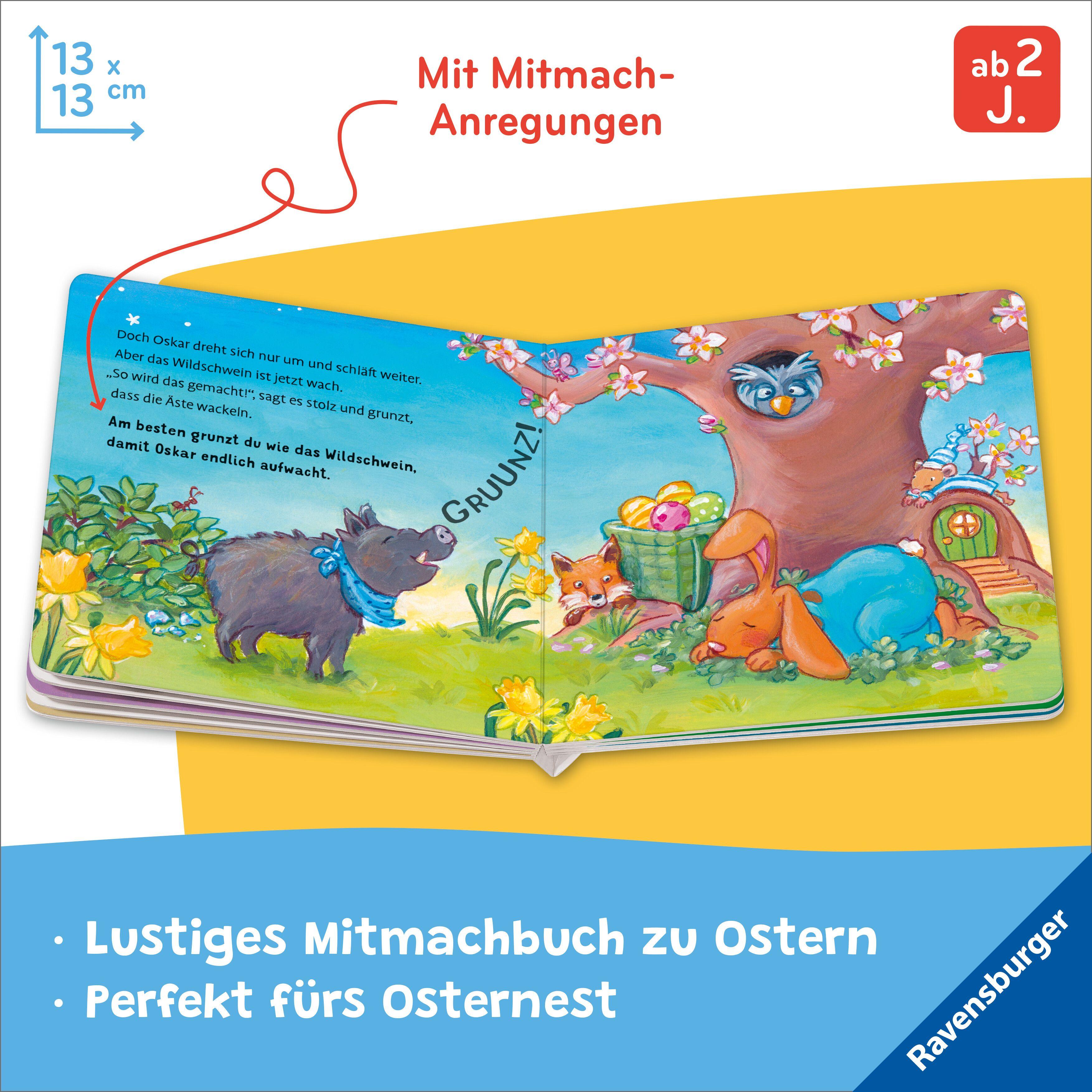 Beispielinhalt (Bild) Aufgewacht, lieber Osterhase: Mein Oster-Mitmachbuch