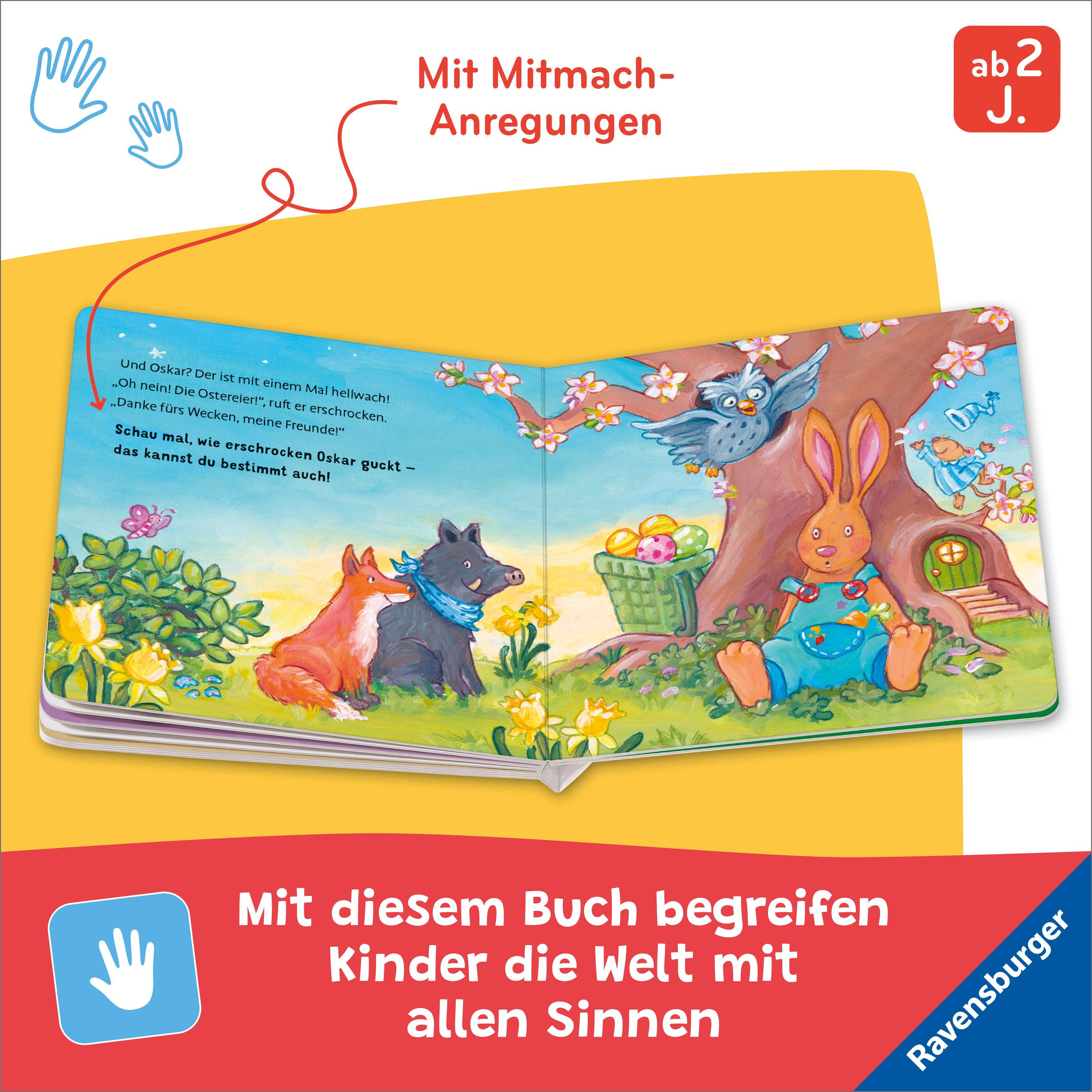Beispielinhalt (Bild) Aufgewacht, lieber Osterhase: Mein Oster-Mitmachbuch