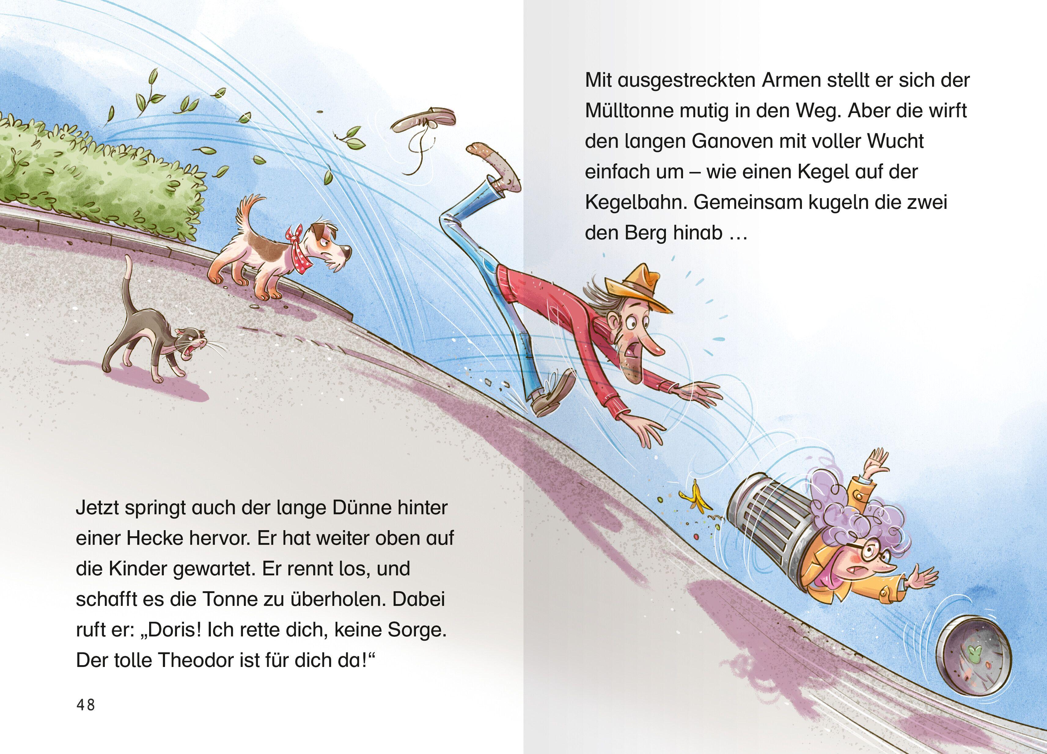 Beispielinhalt (Bild) Die Jagd nach dem magischen Detektivkoffer, Band 2 - Vorsicht, Ganoven!