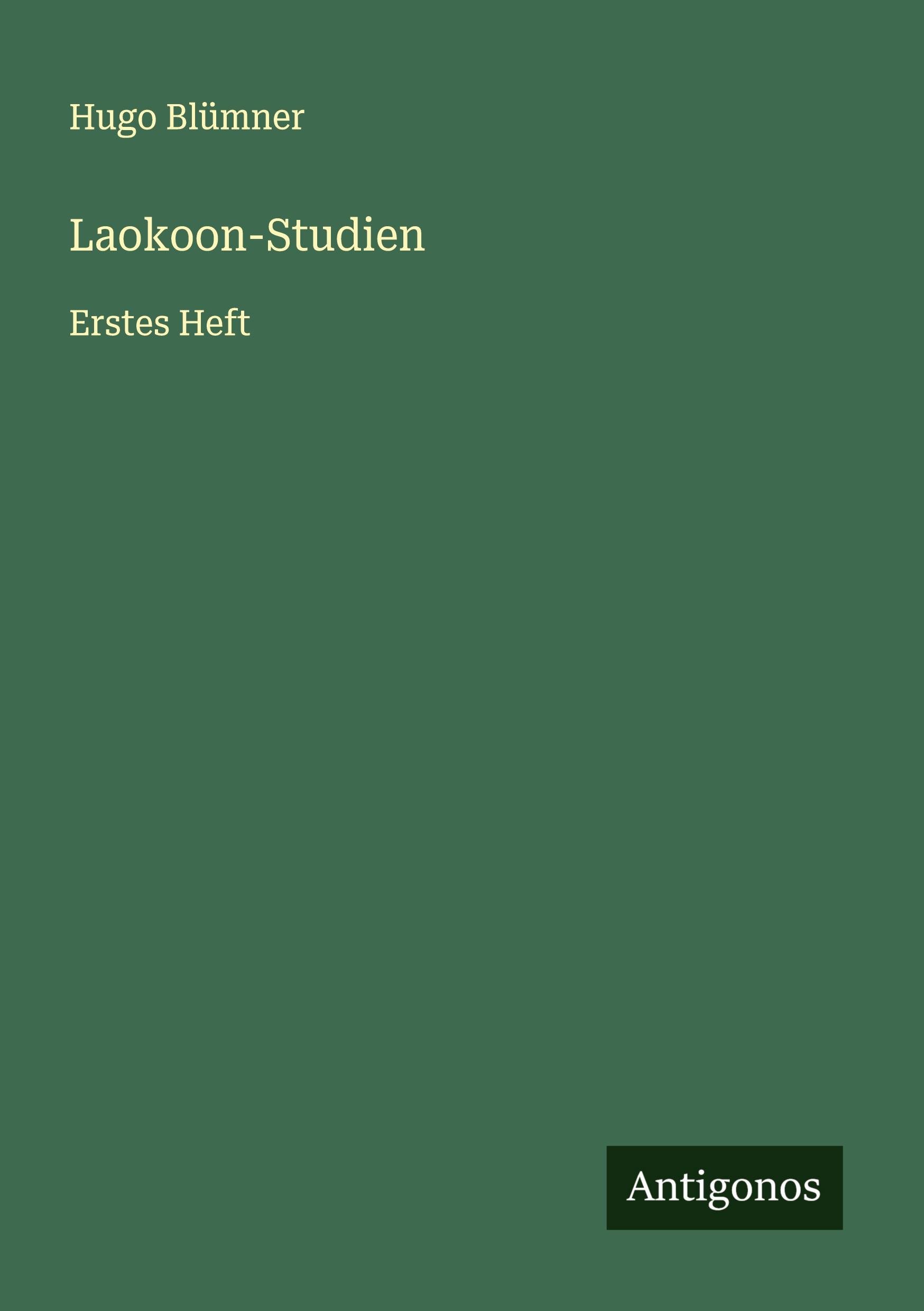 Vorderes Coverbild Laokoon-Studien