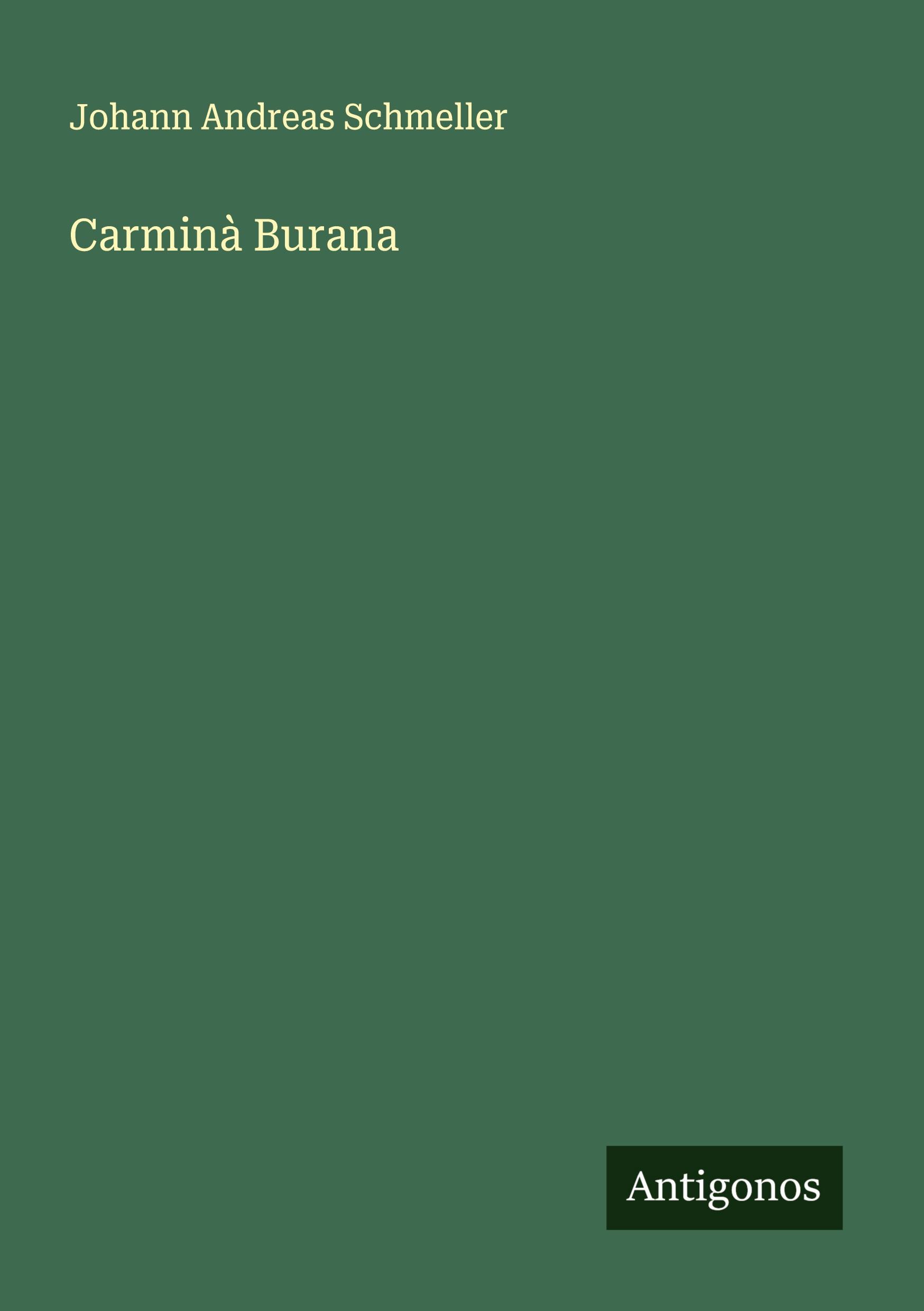 Vorderes Coverbild Carminà Burana