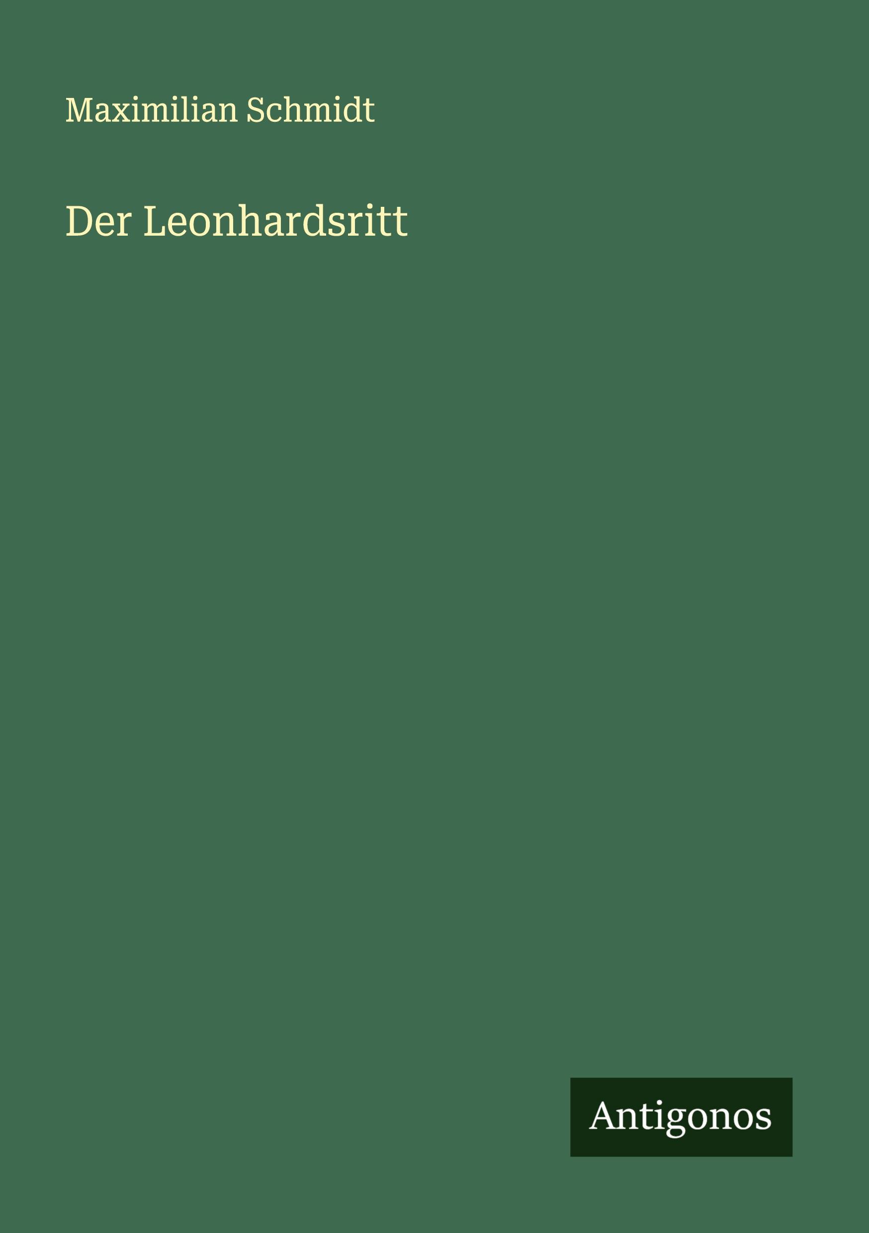 Vorderes Coverbild Der Leonhardsritt