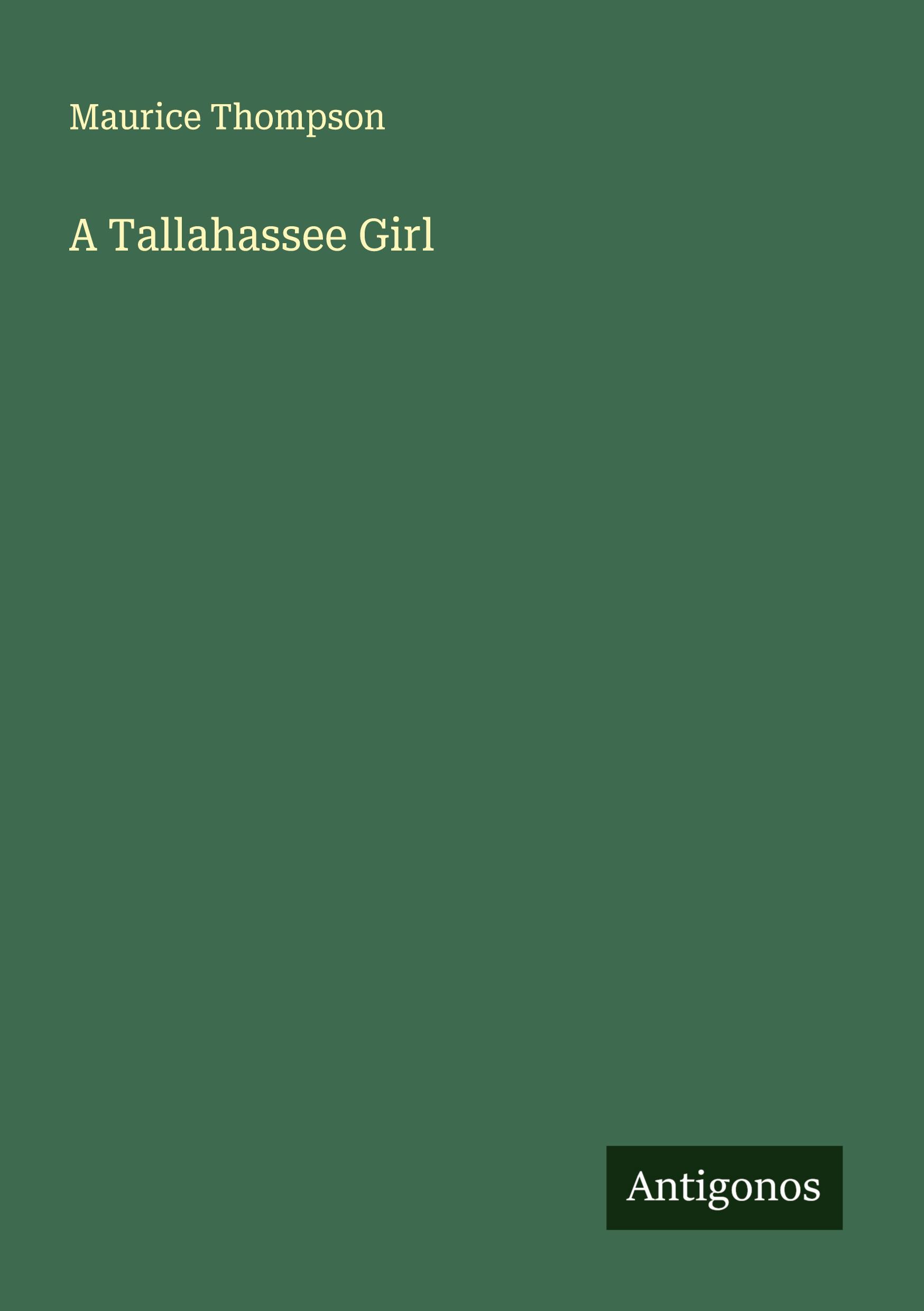 Vorderes Coverbild A Tallahassee Girl