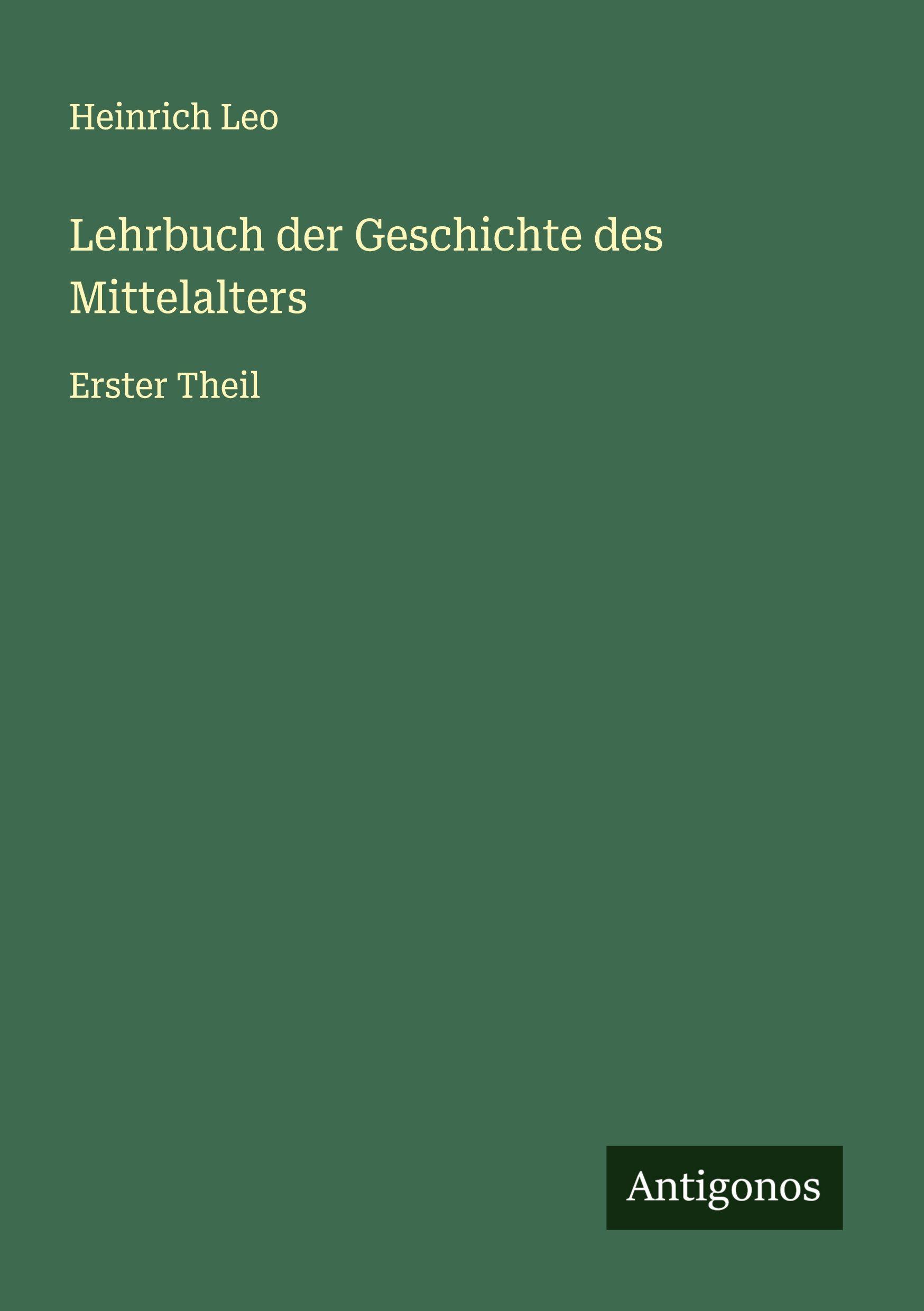 Vorderes Coverbild Lehrbuch der Geschichte des Mittelalters