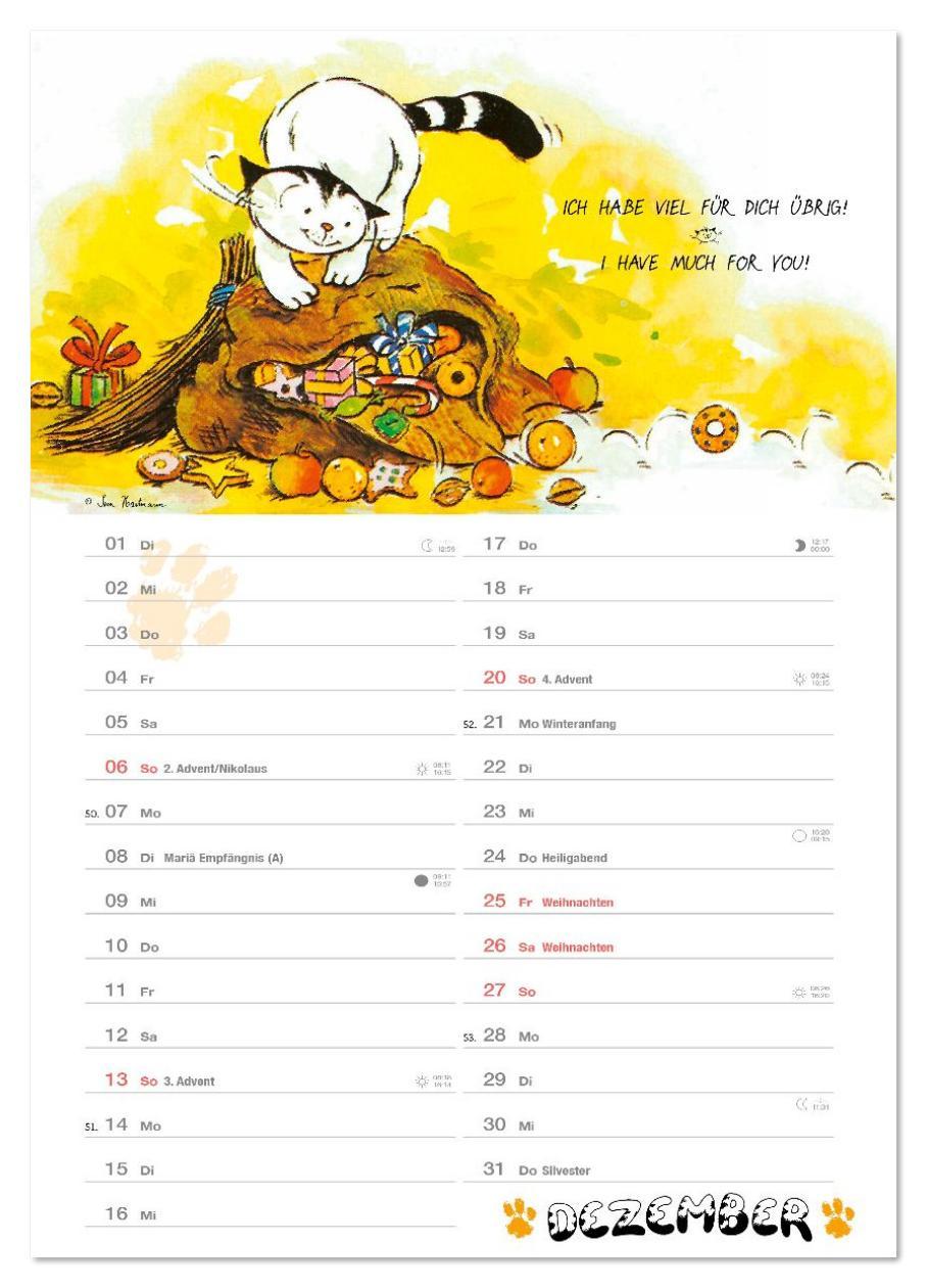 Beispielinhalt (Bild) Kater Jacob: kleine Katzenweisheiten (Wandkalender 2026 DIN A4 hoch), CALVENDO Monatskalender