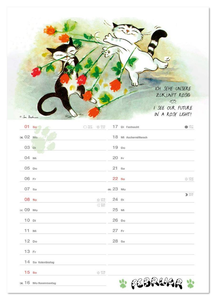 Beispielinhalt (Bild) Kater Jacob: kleine Katzenweisheiten (Wandkalender 2026 DIN A4 hoch), CALVENDO Monatskalender