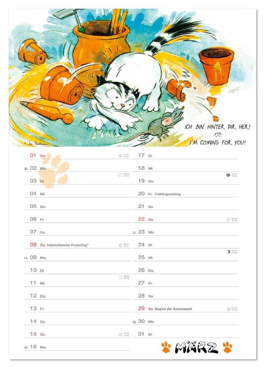 Beispielinhalt (Bild) Kater Jacob: kleine Katzenweisheiten (Wandkalender 2026 DIN A4 hoch), CALVENDO Monatskalender