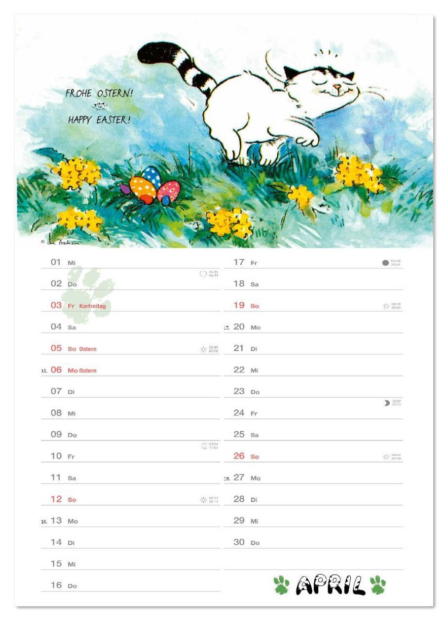 Beispielinhalt (Bild) Kater Jacob: kleine Katzenweisheiten (Wandkalender 2026 DIN A4 hoch), CALVENDO Monatskalender