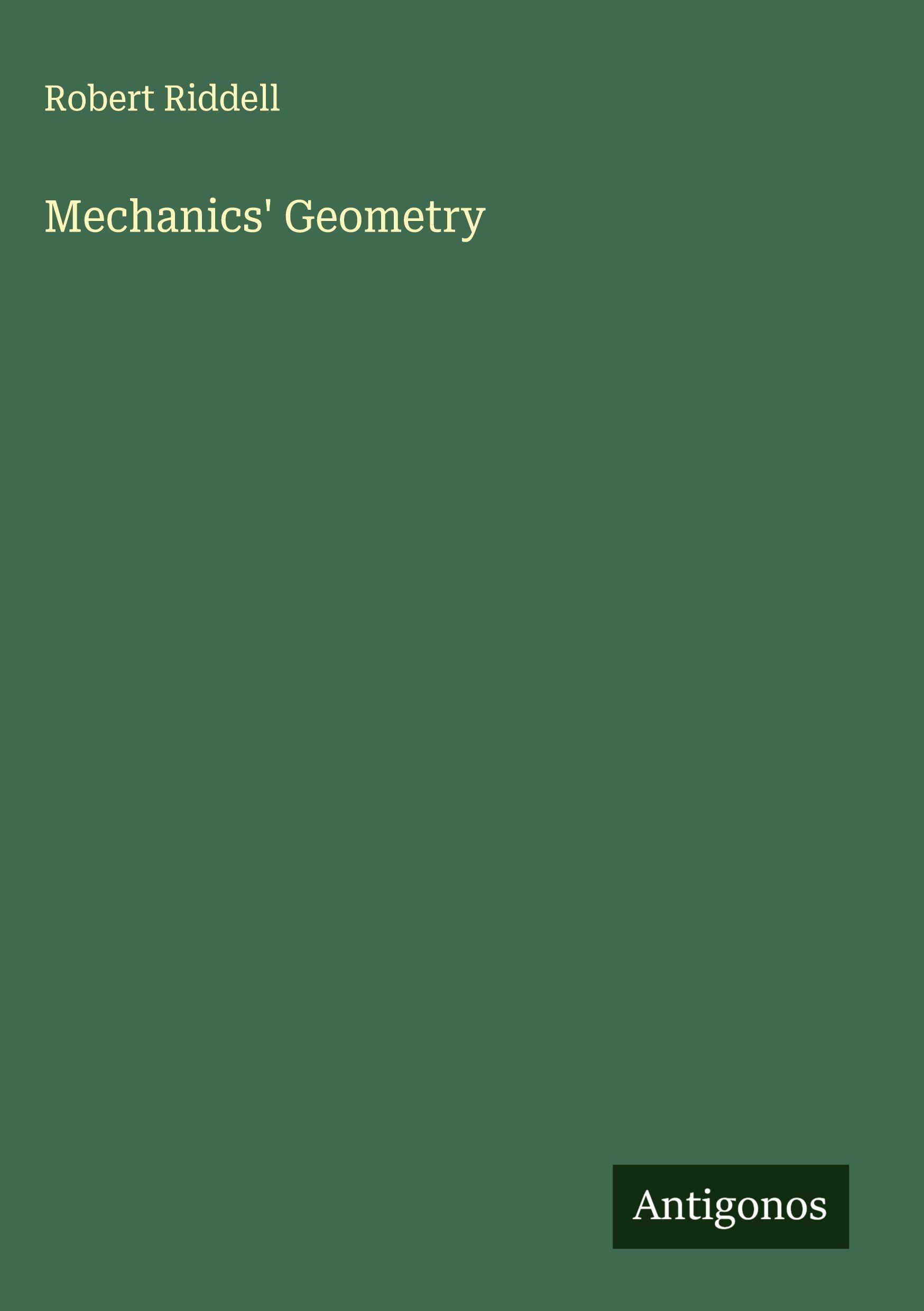 Vorderes Coverbild Mechanics' Geometry