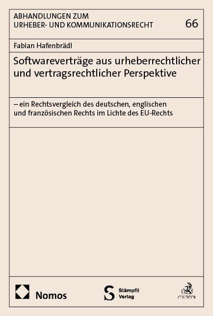 Vorderes Coverbild Softwareverträge aus urheberrechtlicher und vertragsrechtlicher Perspektive