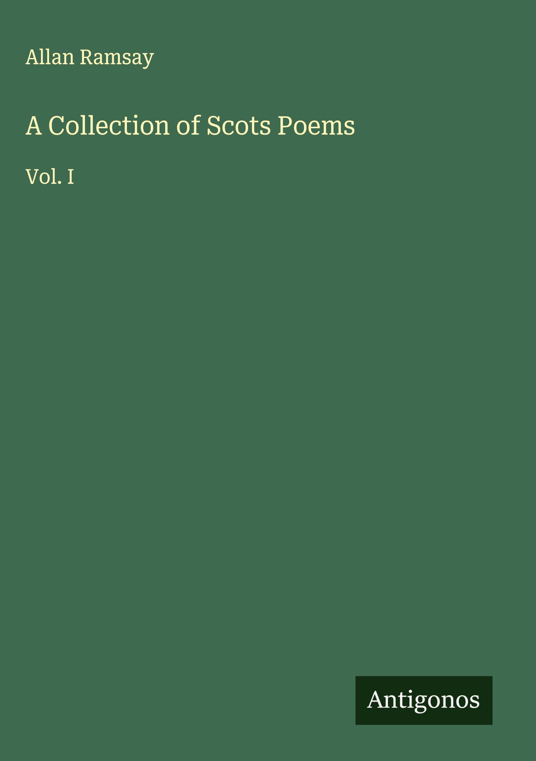 Vorderes Coverbild A Collection of Scots Poems