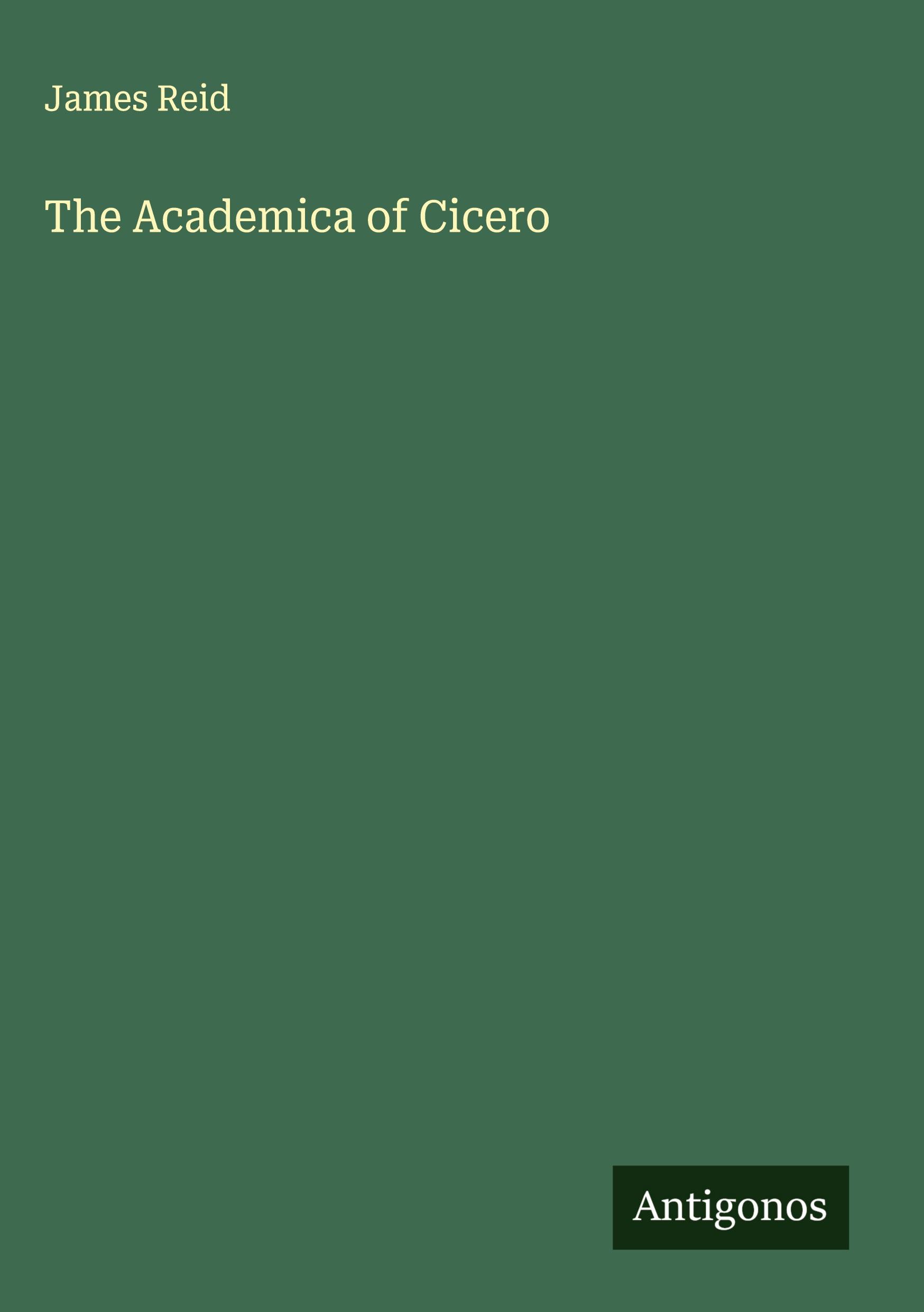 Vorderes Coverbild The Academica of Cicero