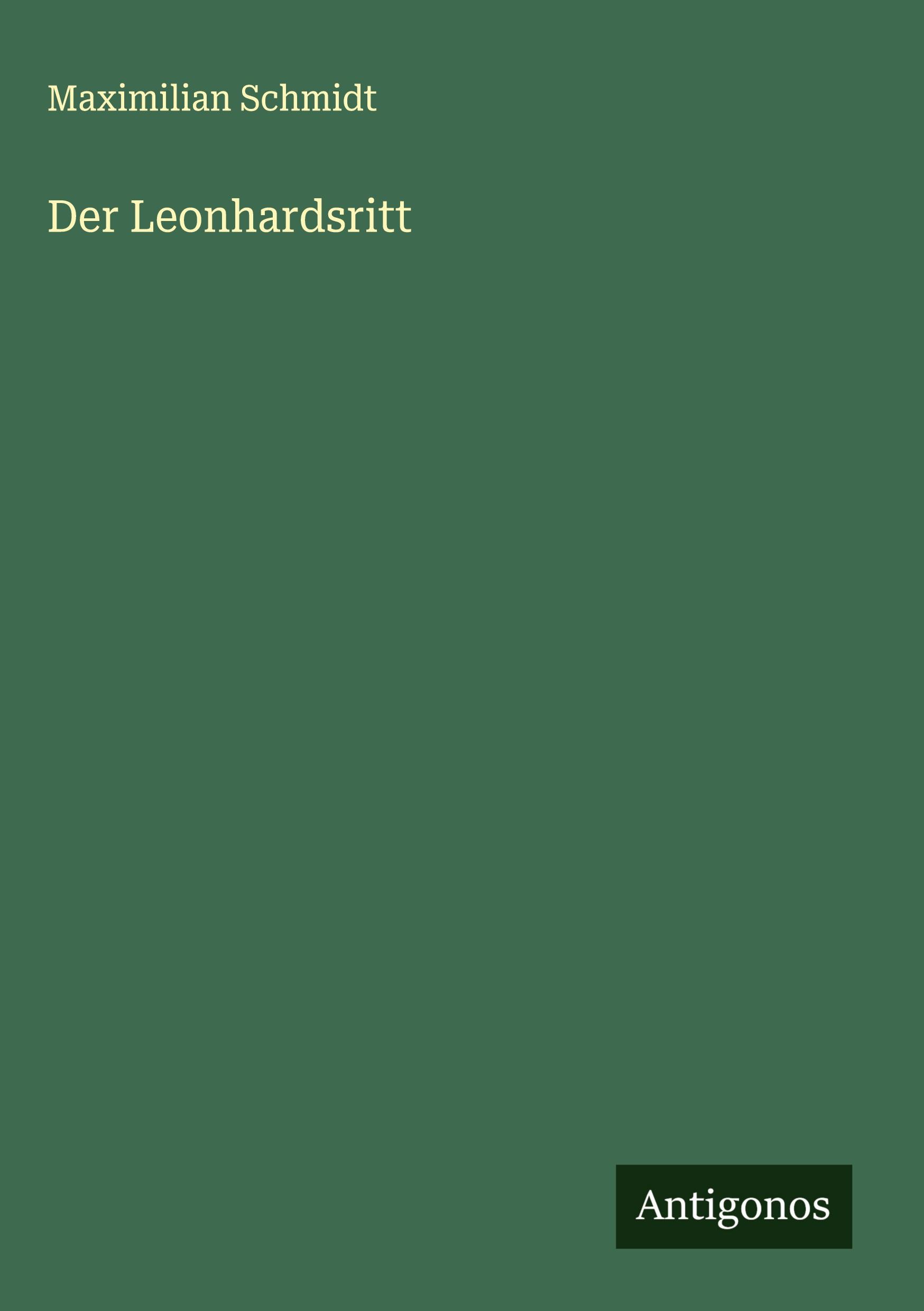 Vorderes Coverbild Der Leonhardsritt