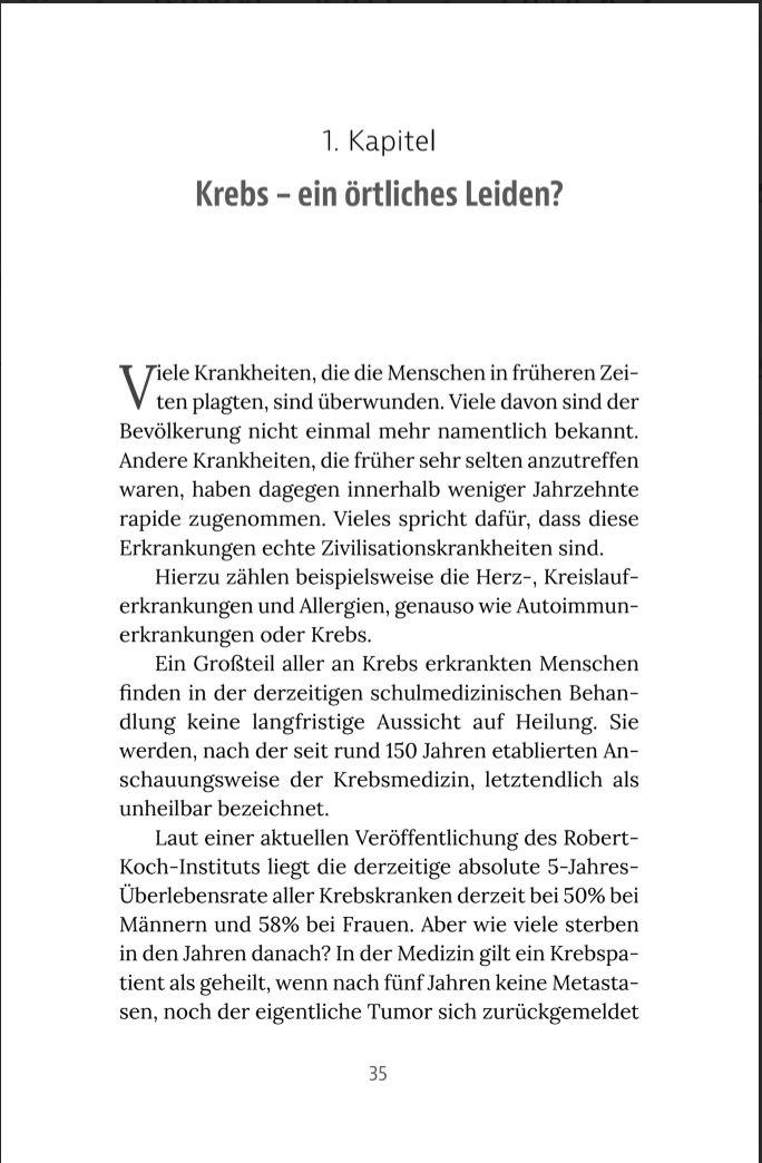Beispielinhalt (Bild) Der Krebs-Irrtum