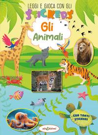 Vorderes Coverbild Animali. Leggi e gioca con gli stickers