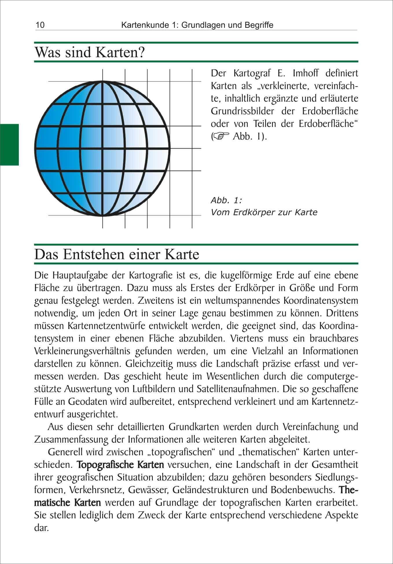 Beispielinhalt (Bild) Karte Kompass GPS