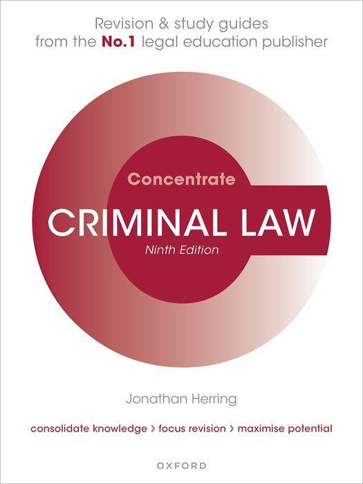 Vorderes Coverbild Criminal Law Concentrate