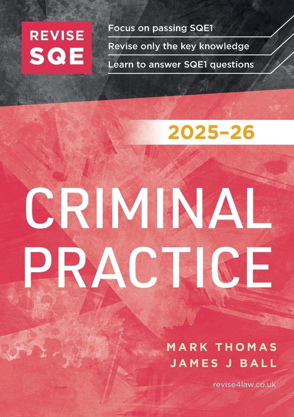 Vorderes Coverbild Revise SQE Criminal Practice 2025-26