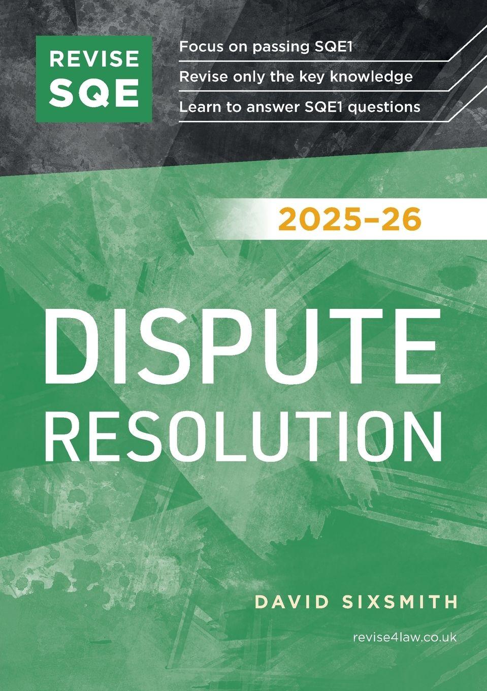 Vorderes Coverbild Revise SQE Dispute Resolution 2025-26