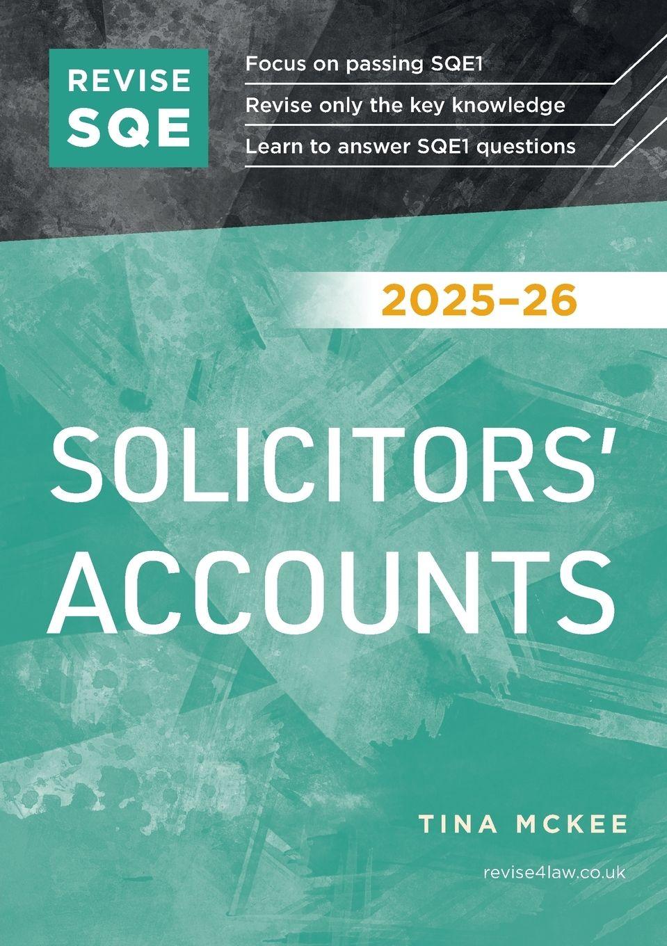 Vorderes Coverbild Revise SQE Solicitors' Accounts 2025-26