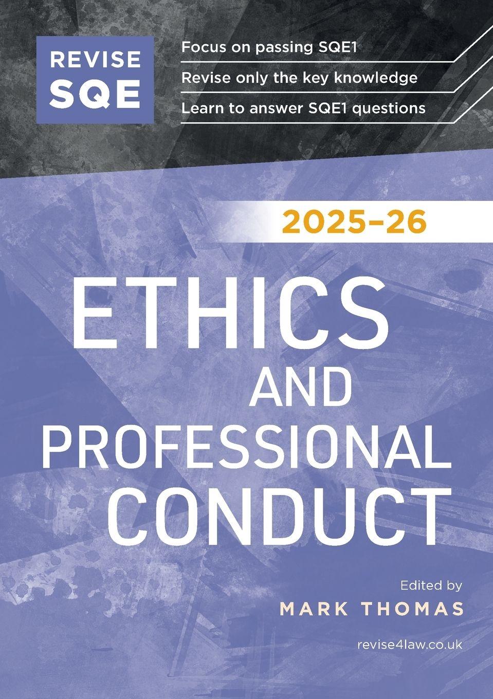 Vorderes Coverbild Revise SQE Ethics and Professional Conduct 2025-26