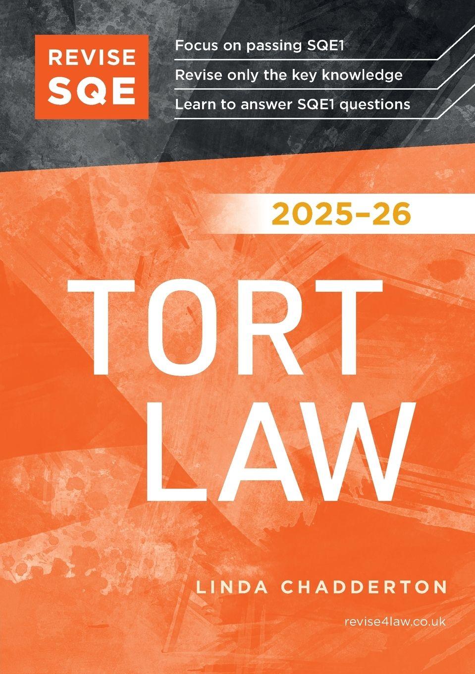 Vorderes Coverbild Revise SQE Tort Law 2025-26