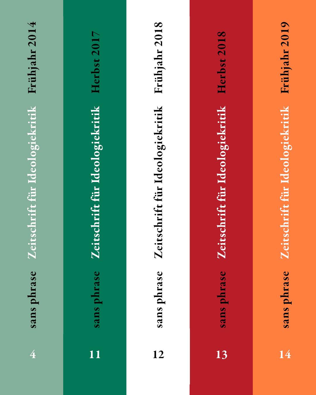 Vorderes Coverbild sans phrase: Hefte 4 und 11 bis 14
