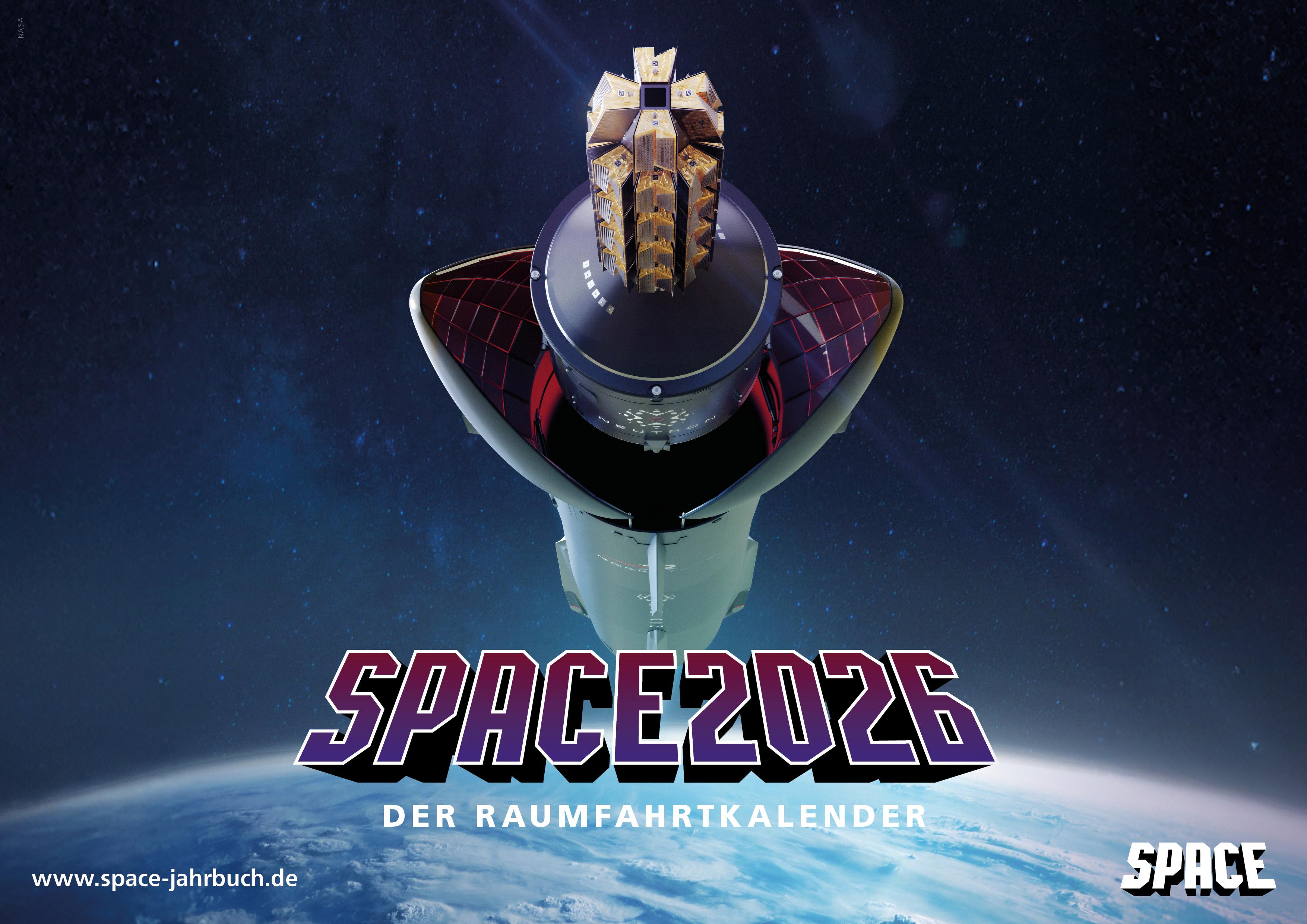 Vorderes Coverbild SPACE Raumfahrtkalender 2026
