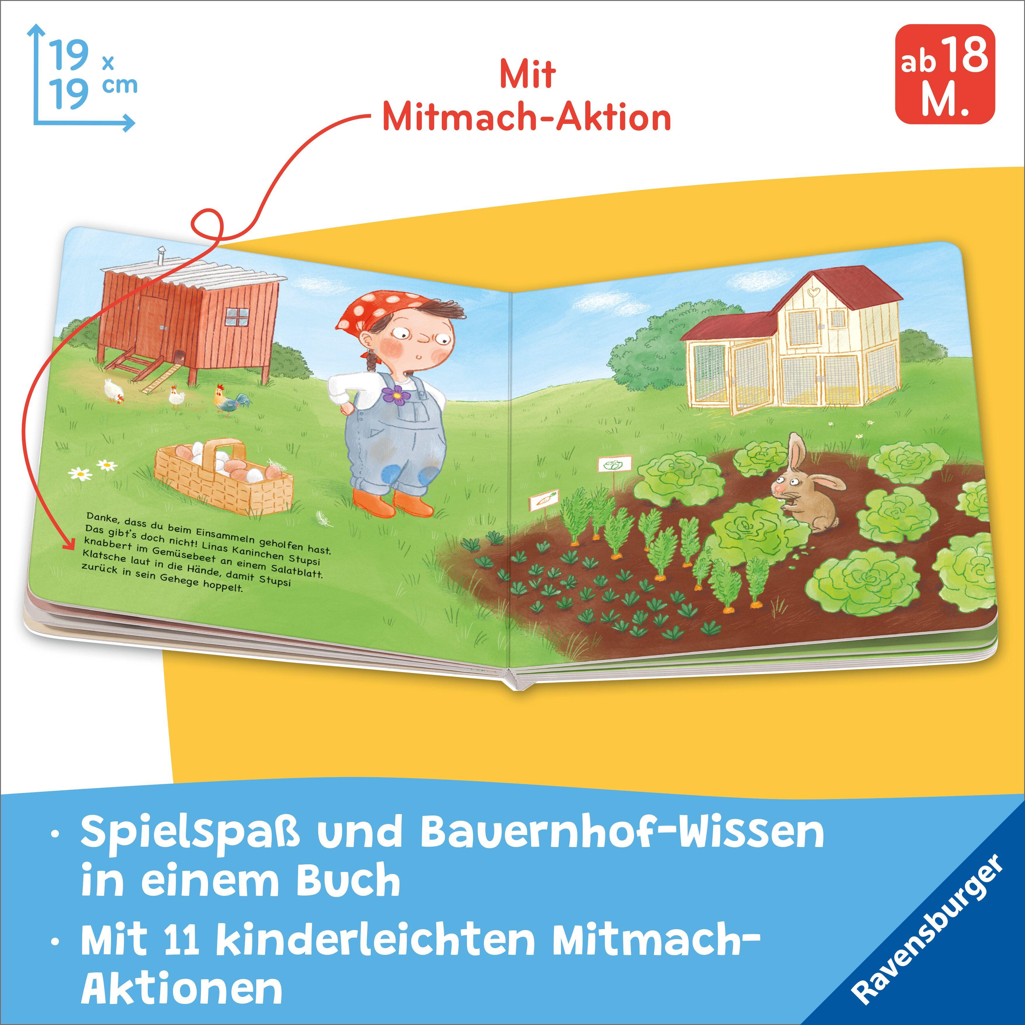 Beispielinhalt (Bild) Fahr mit dem Traktor! Mein Bauernhof-Mitmachbuch