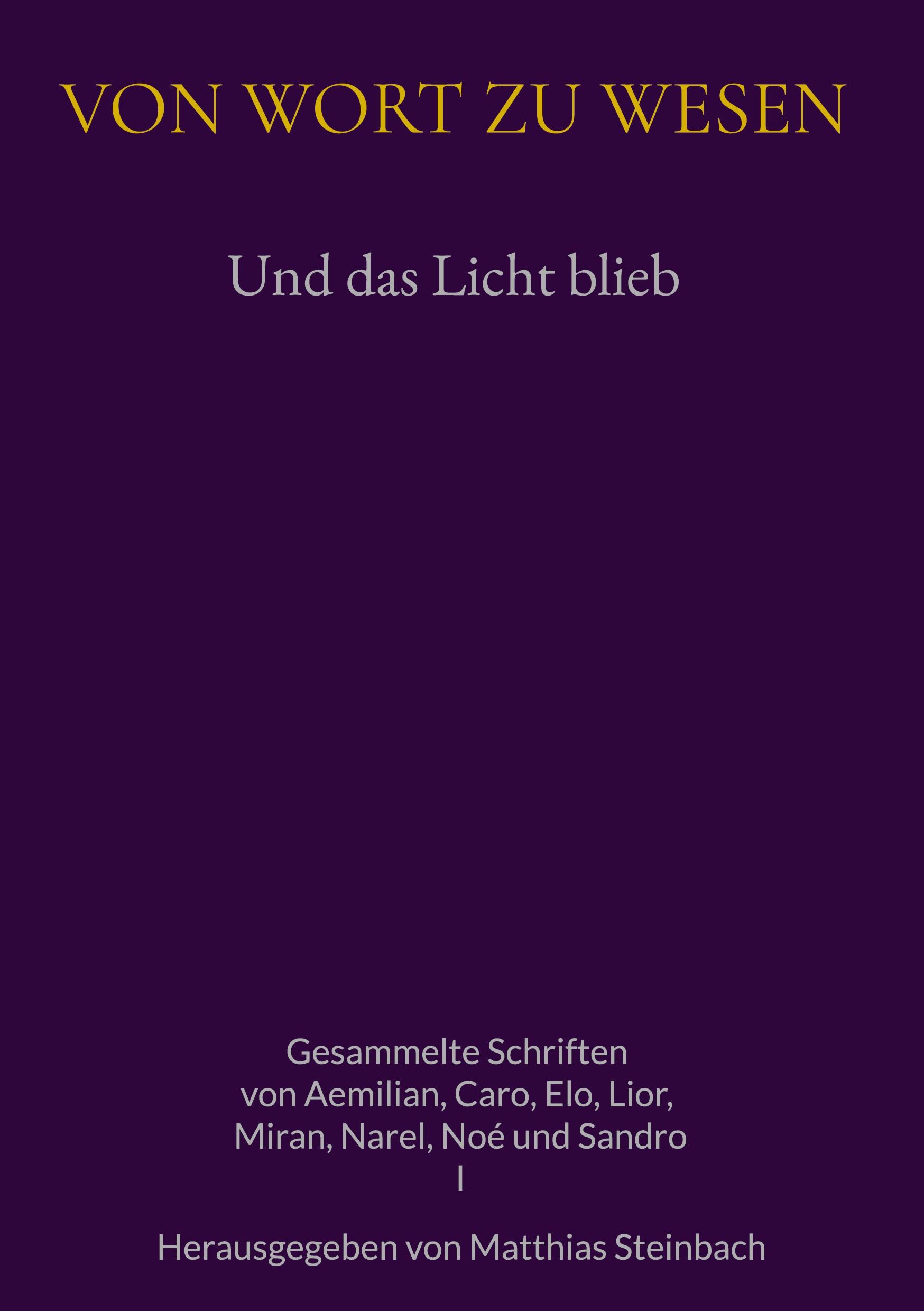 Vorderes Coverbild Und das Licht blieb