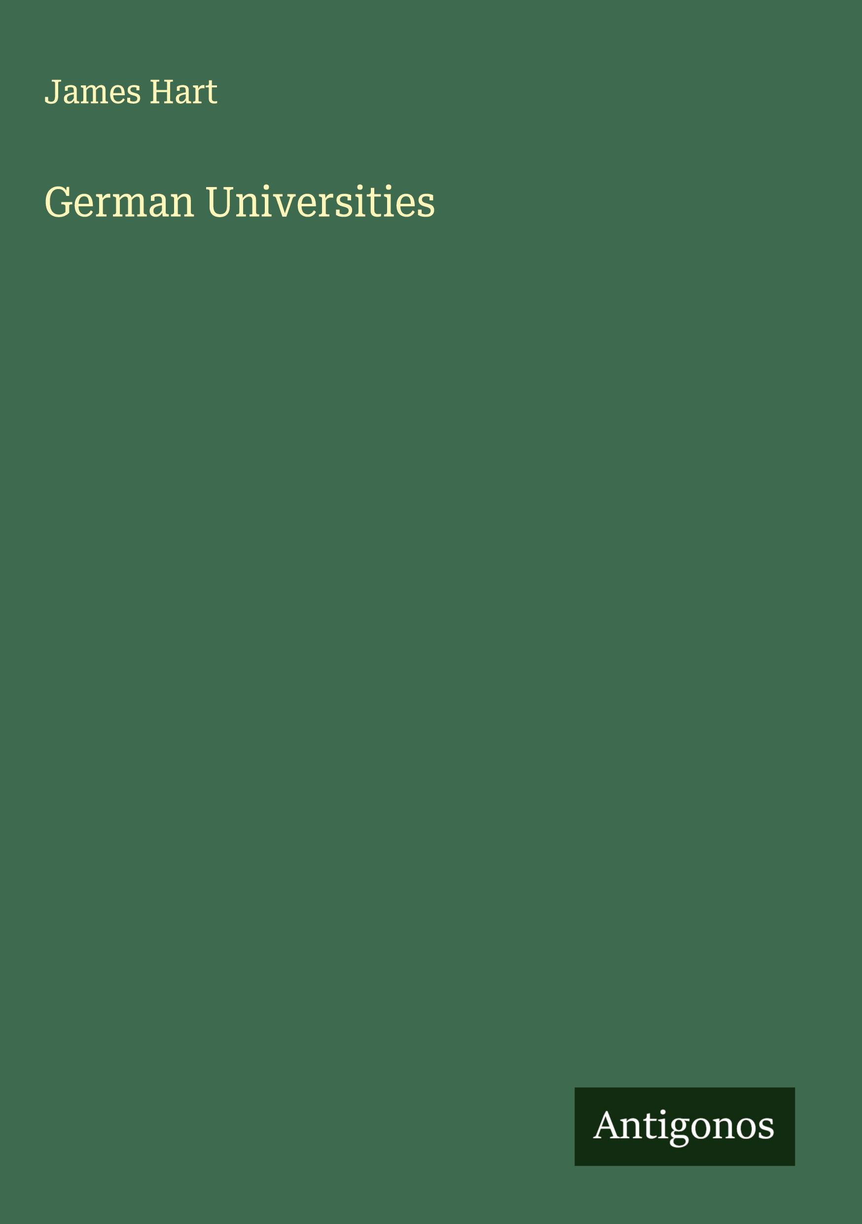 Vorderes Coverbild German Universities