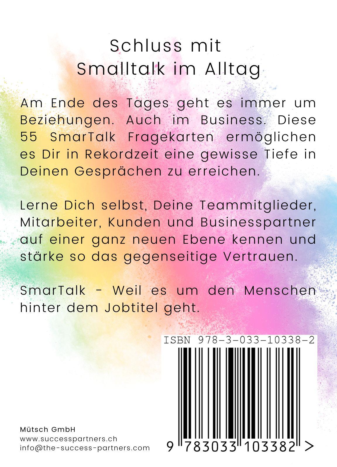 Rückseitencover SmarTalk Gesprächsfragekarten (Poket Size)