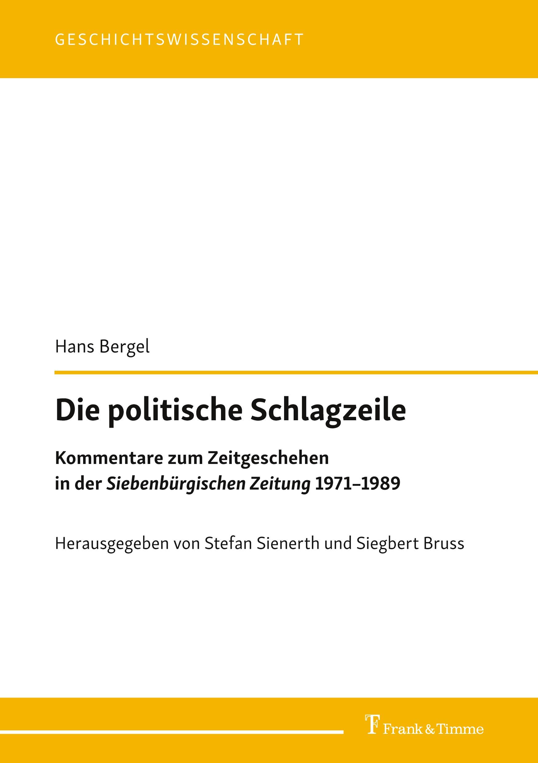 Vorderes Coverbild Die politische Schlagzeile