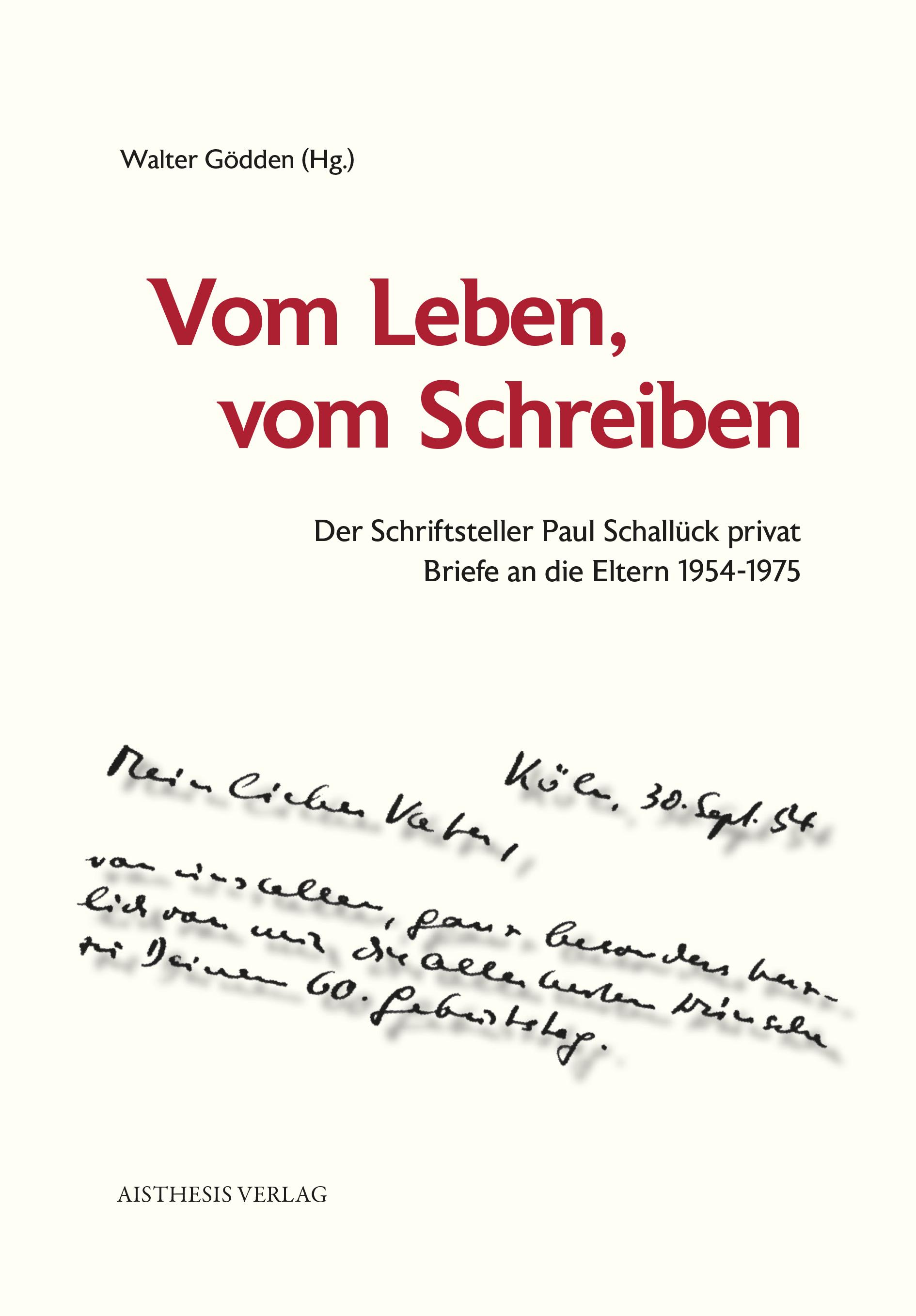 Vorderes Coverbild Vom Leben, vom Schreiben