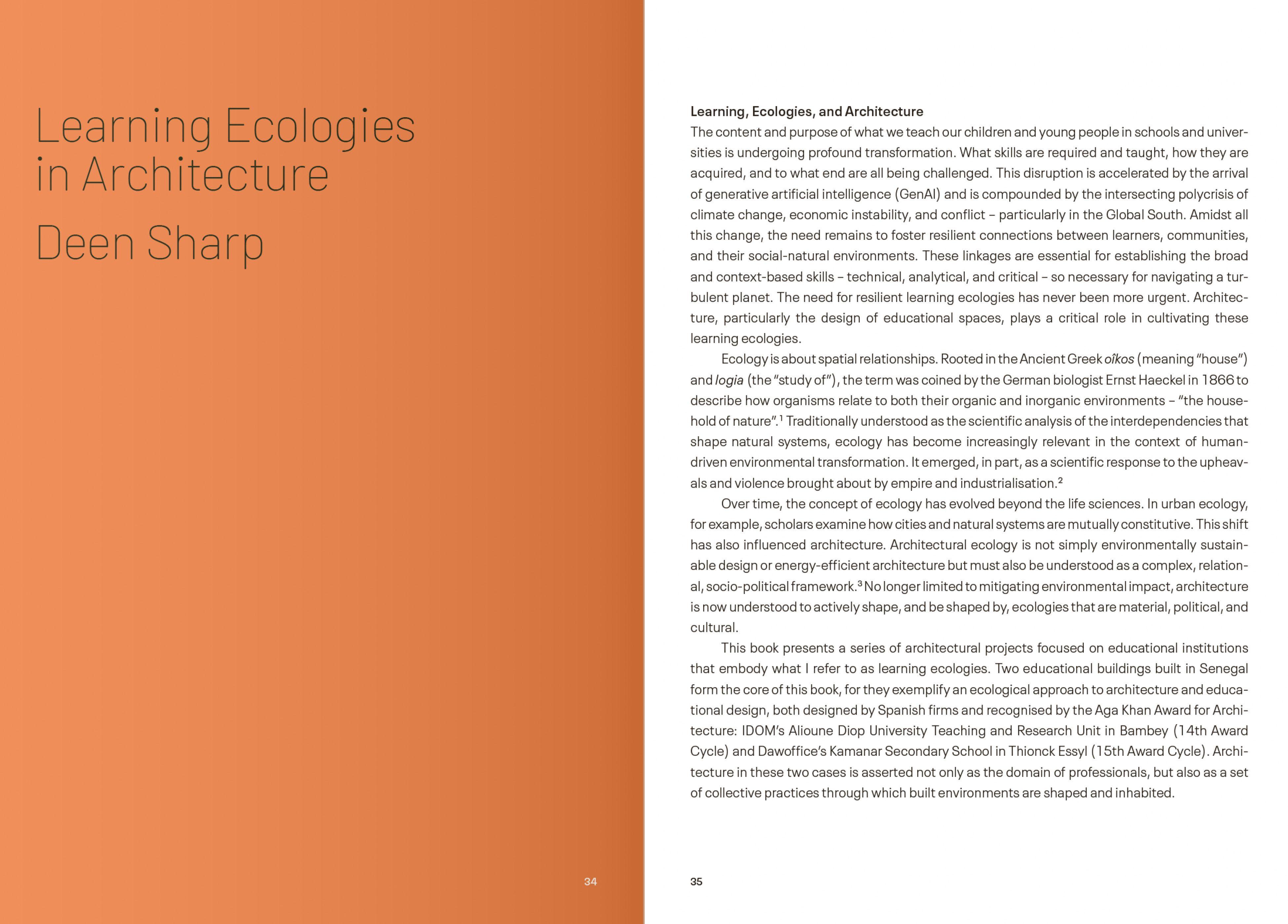 Beispielinhalt (Bild) Learning Ecologies in Architecture